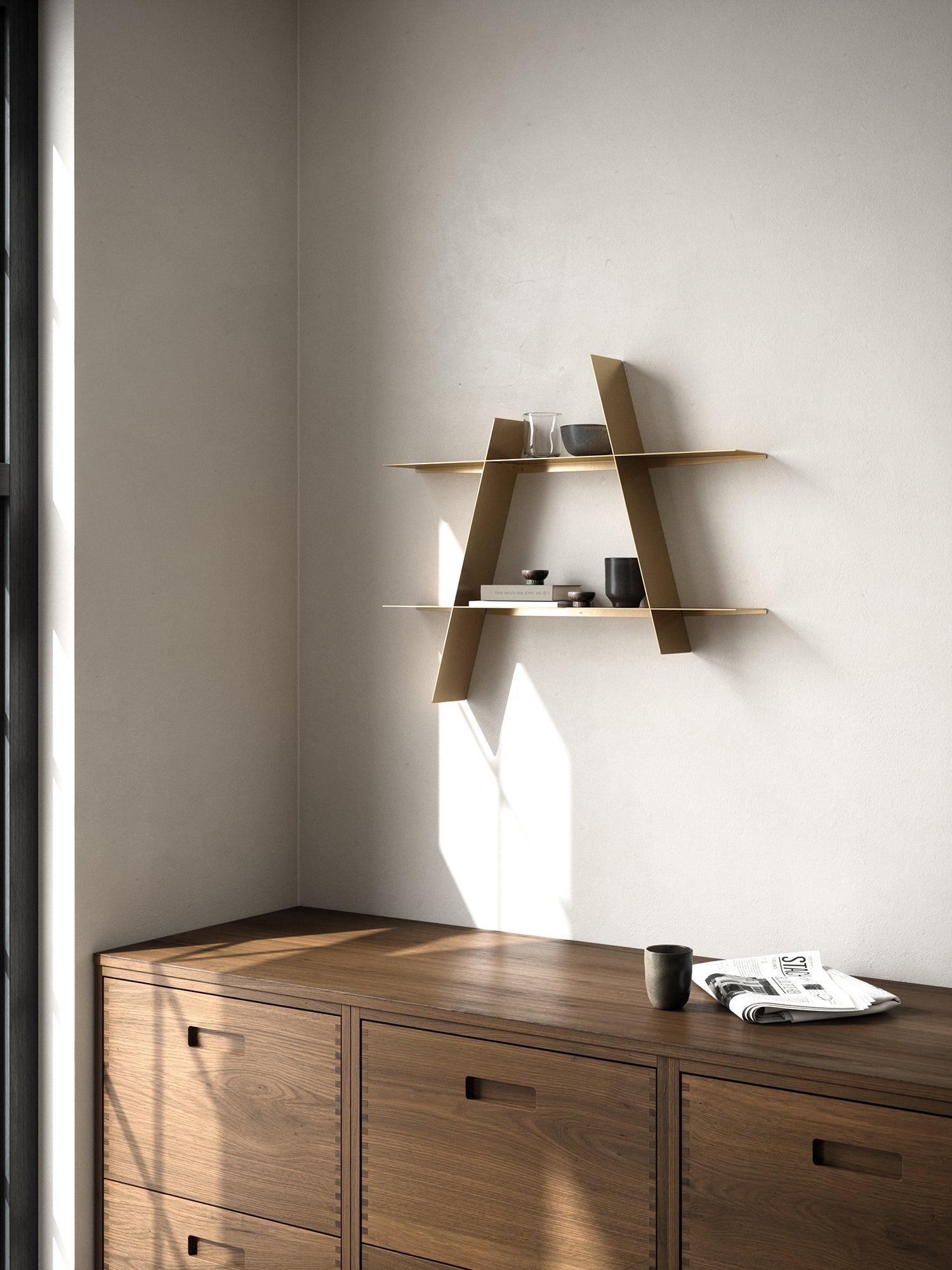 ANDERSEN A-Shelf Large - Brass