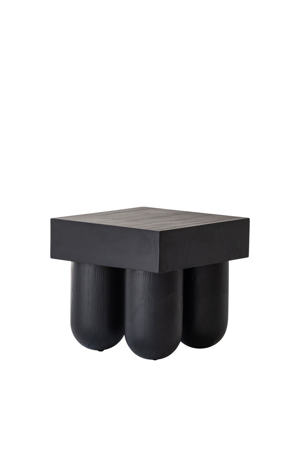 JONES Kinko Stool/End Table - Matt Brushed Black