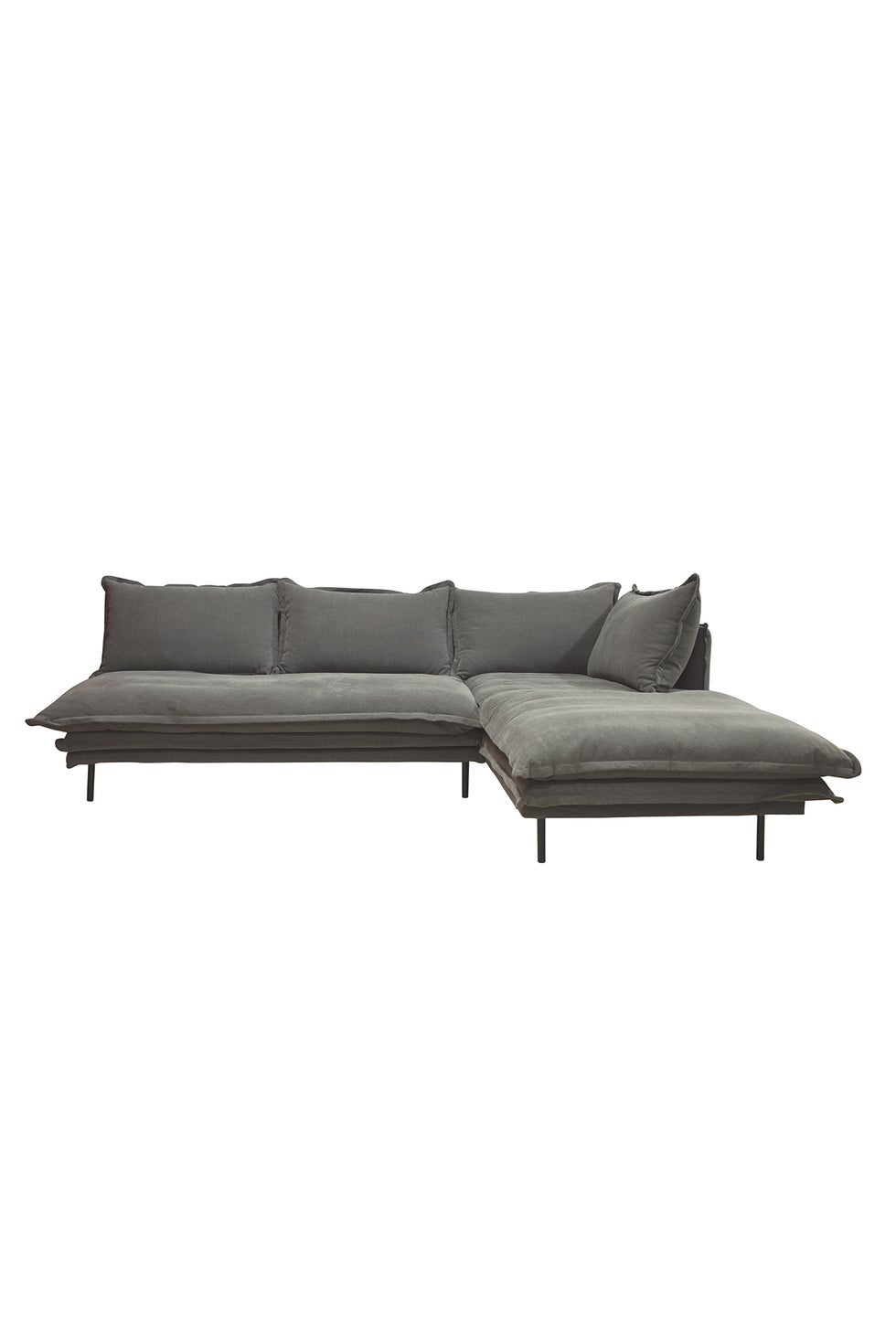 LOUIS Modular Sofa Right - Grey (2pcs)