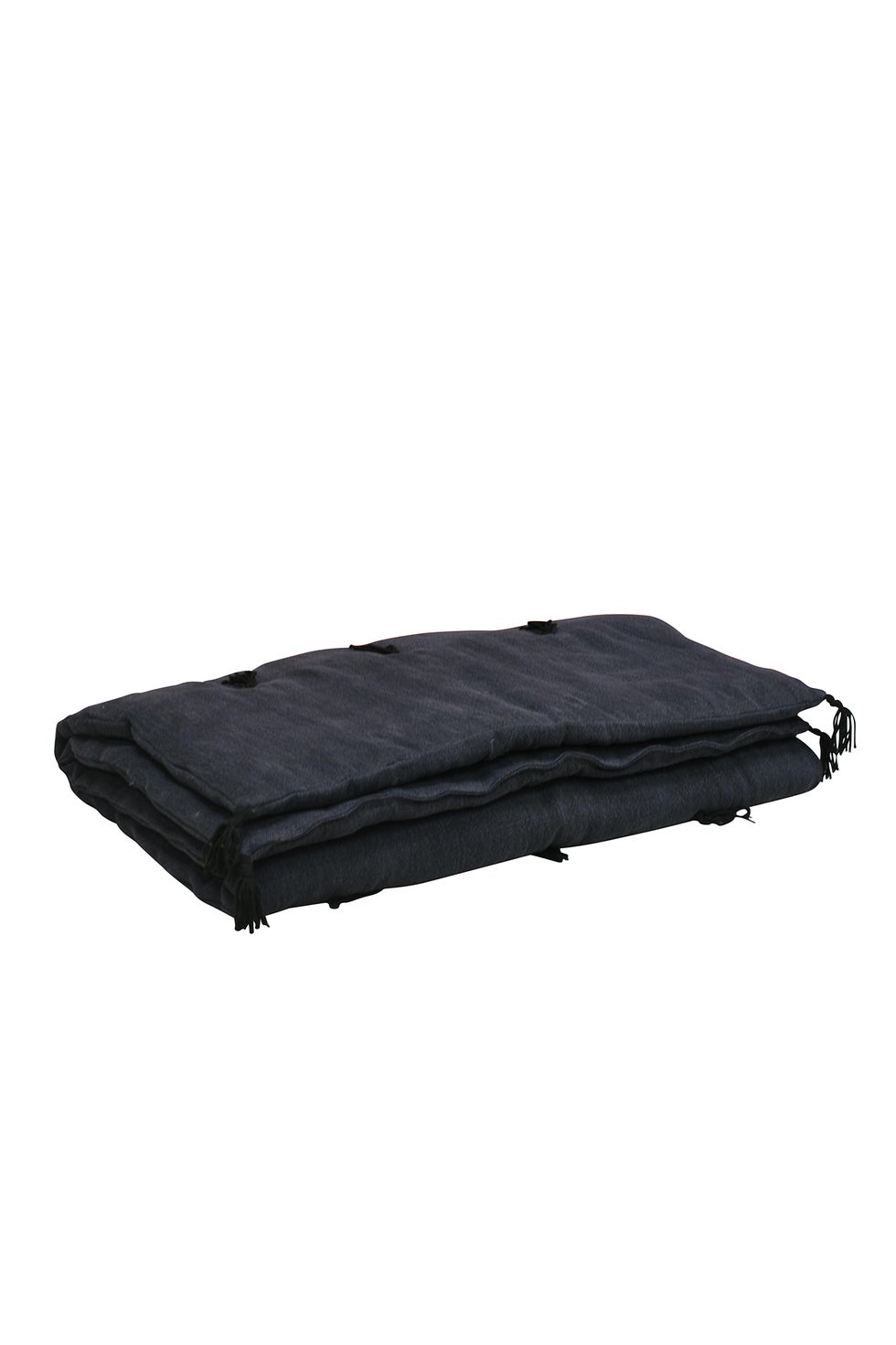 Sofa Topper - Black w/Black Tassel