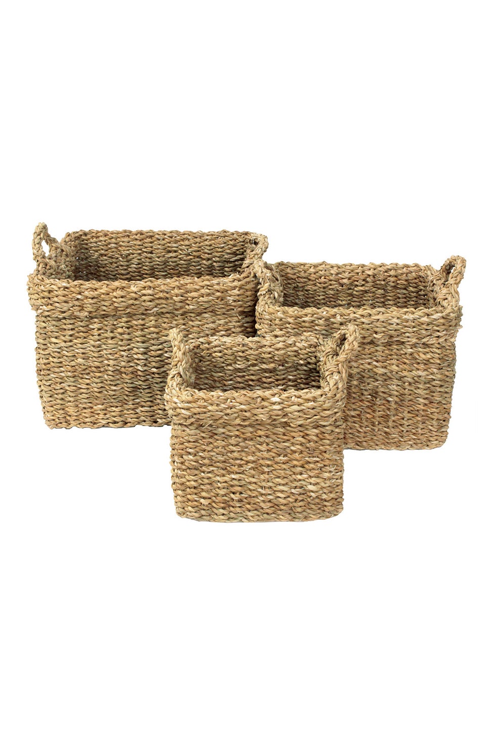 Briar Square Baskets w/Handles S/3