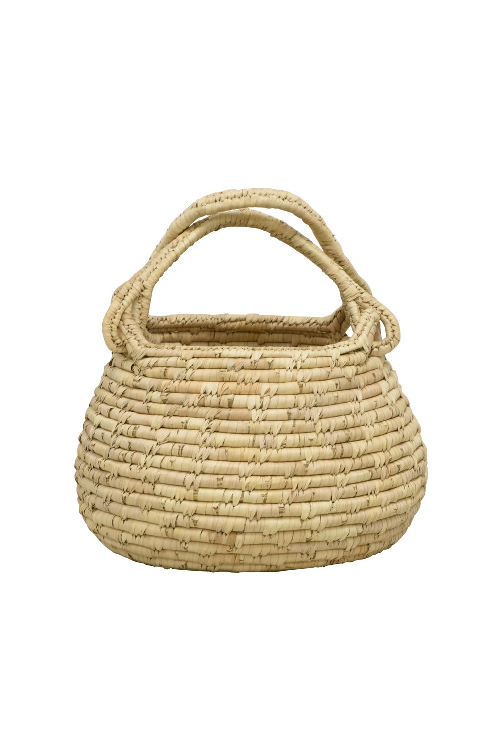 Palm Leaf Summer Basket w/Handle
