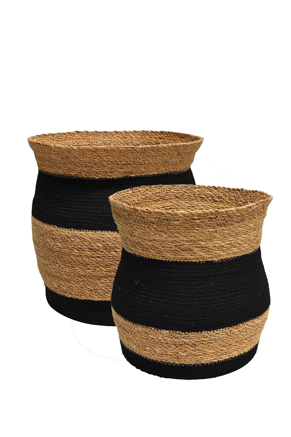 Bangla Baskets A/2 - Natural w/Black