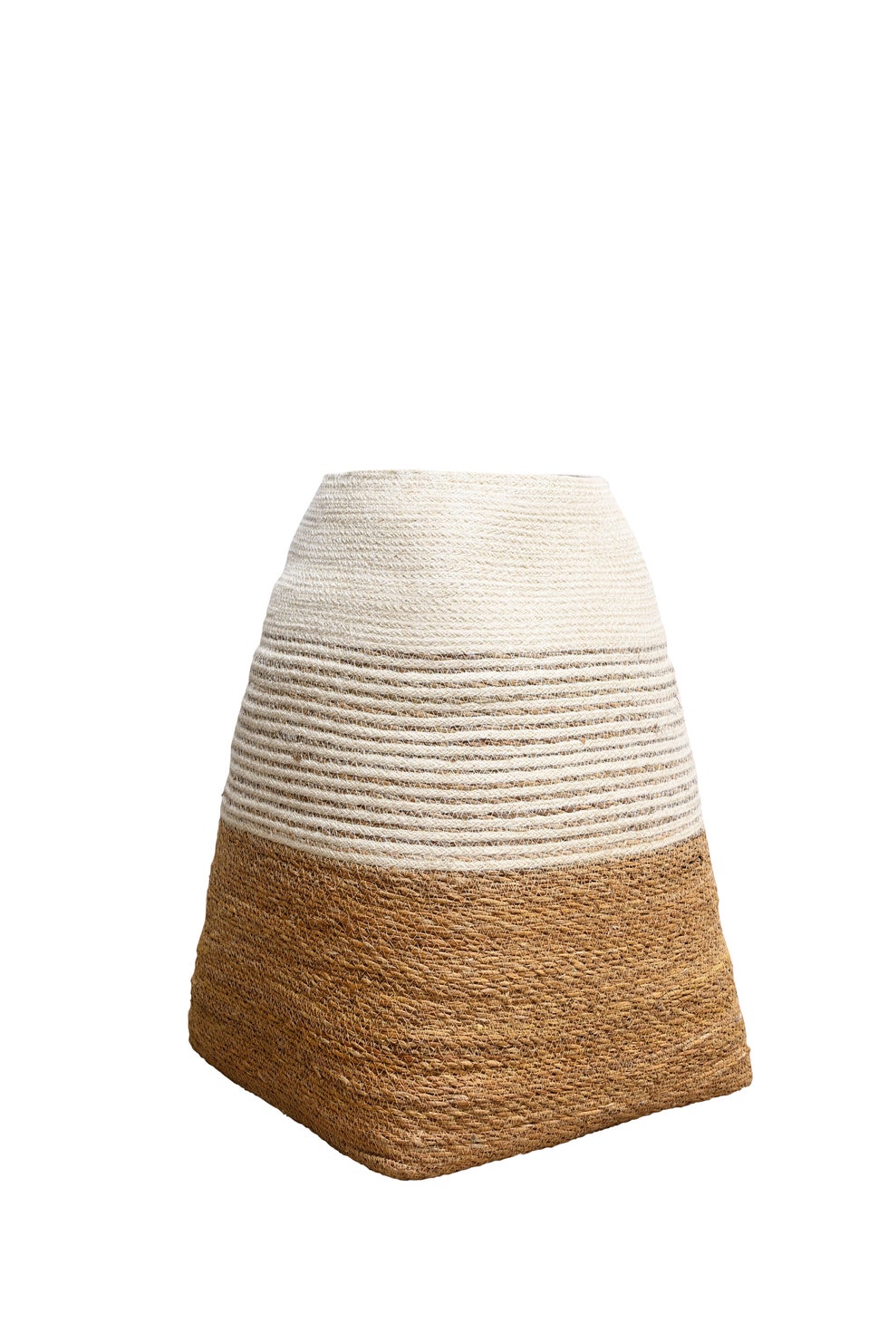 Maren Basket - Natural w/White