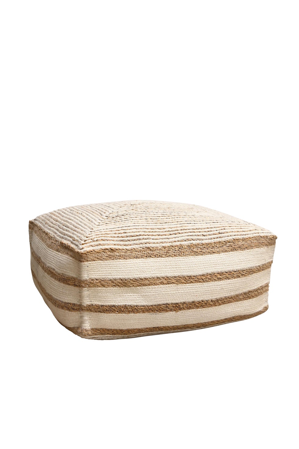 Navara Pouf - Natural w/White