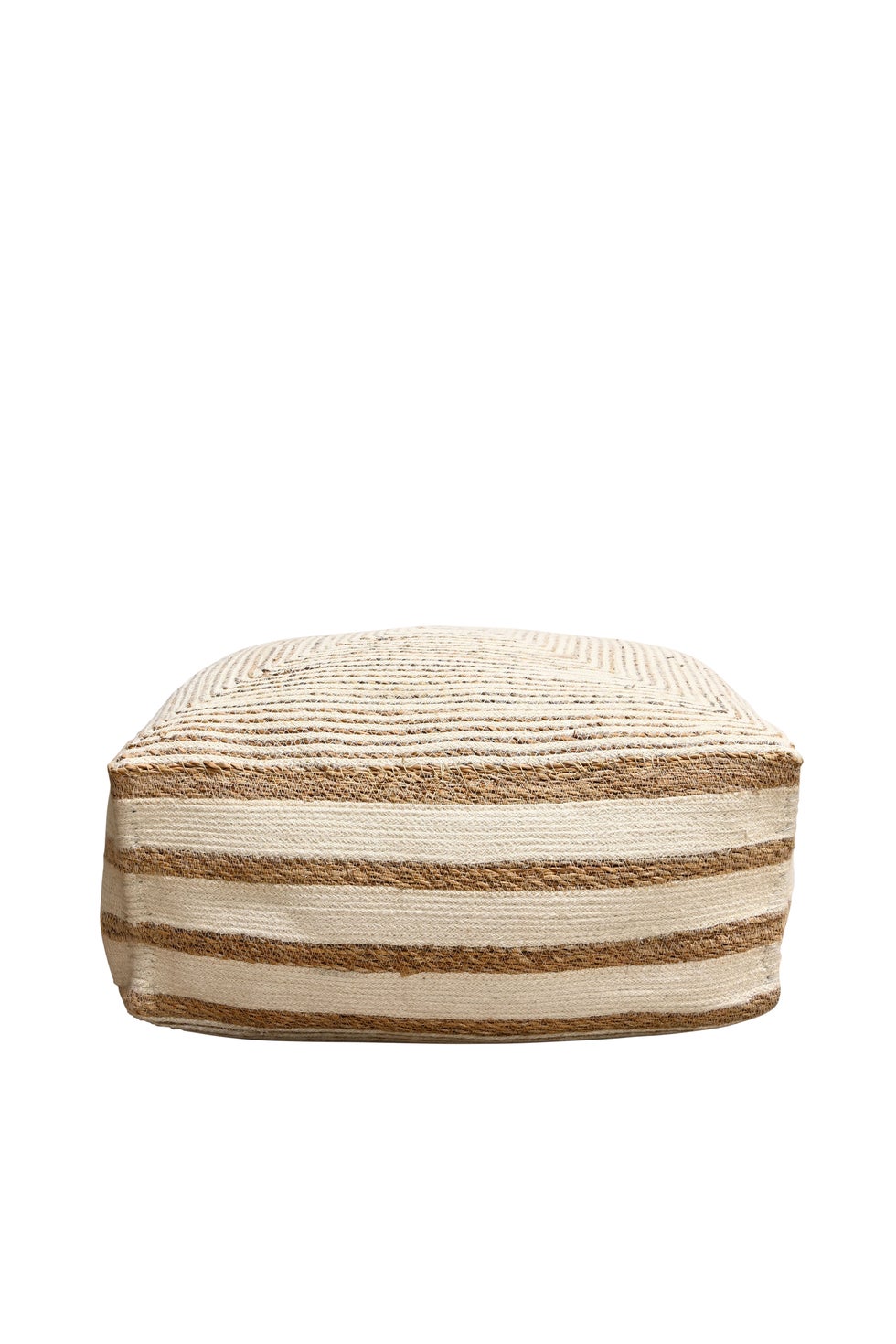 Navara Pouf - Natural w/White