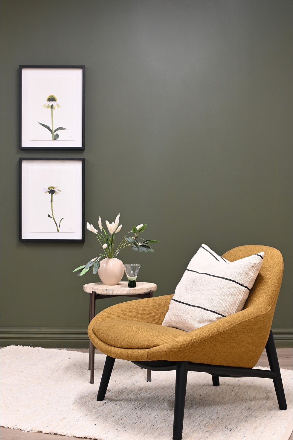 The Perrie Chair - Basket Texture English Mustard