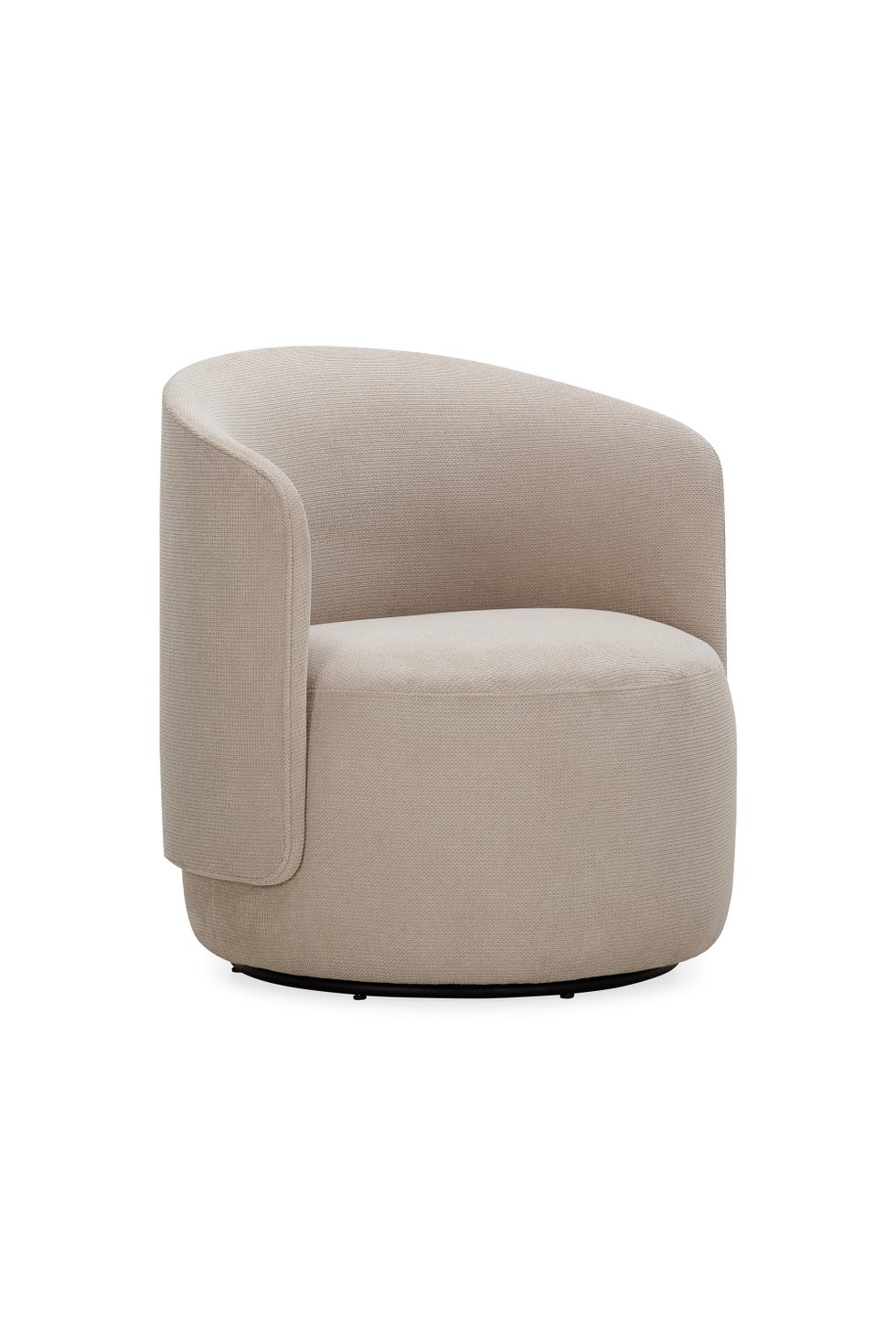The Estella Swivel Chair - Soft Textured Taupe