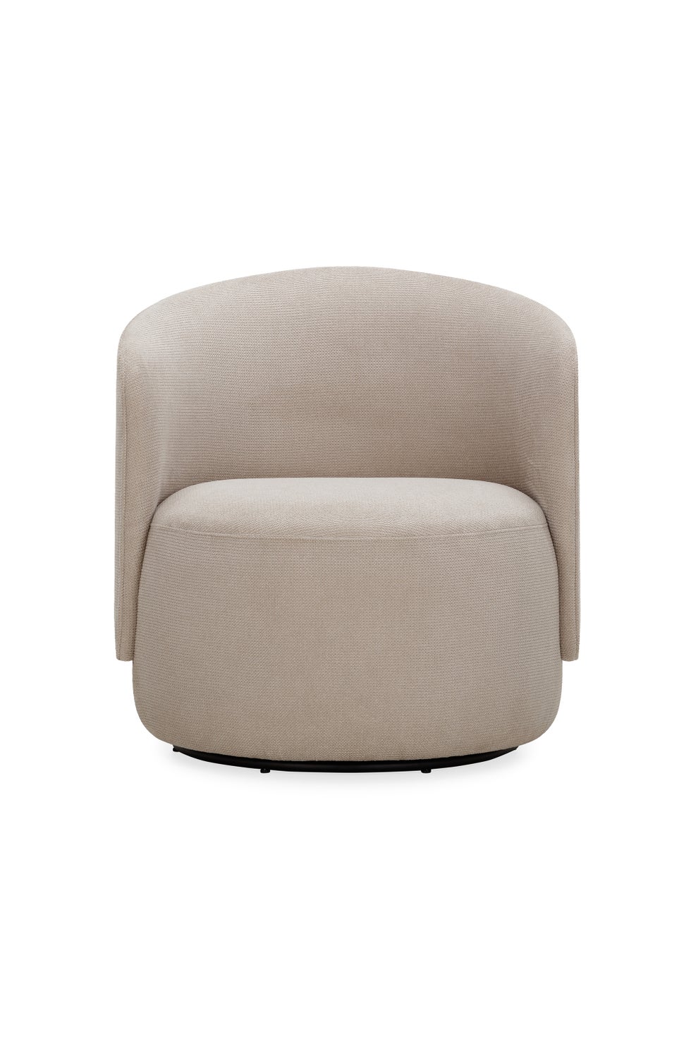 The Estella Swivel Chair - Soft Textured Taupe