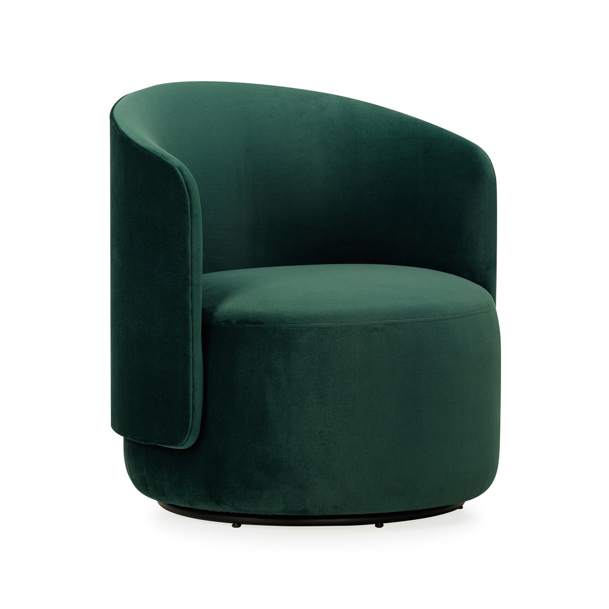 The Estella Swivel Chair - Velvet Deep Sea Green