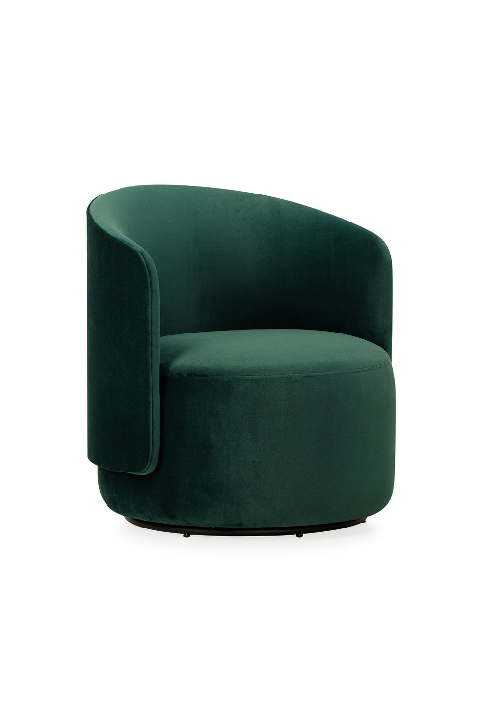 The Estella Swivel Chair - Velvet Deep Sea Green
