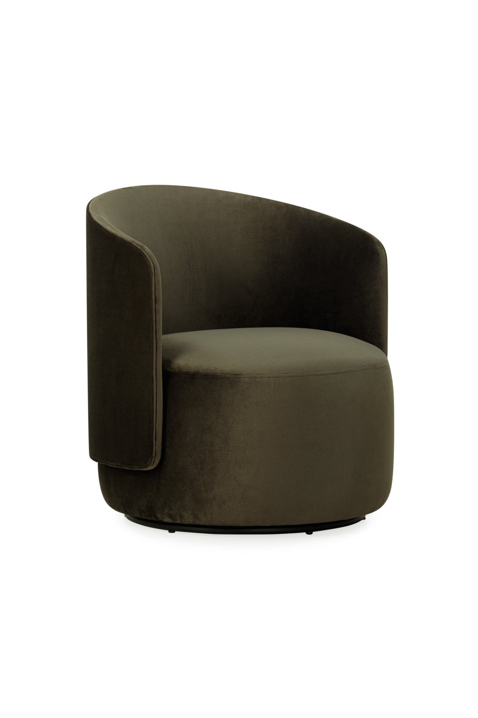 The Estella Swivel Chair - Velvet Ranger Green