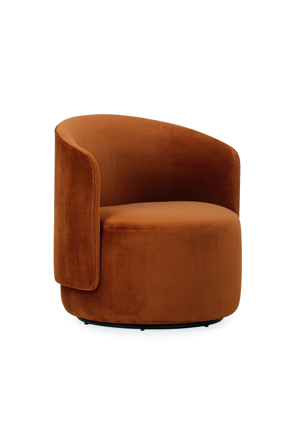 The Estella Swivel Chair - Velvet Gingerbread