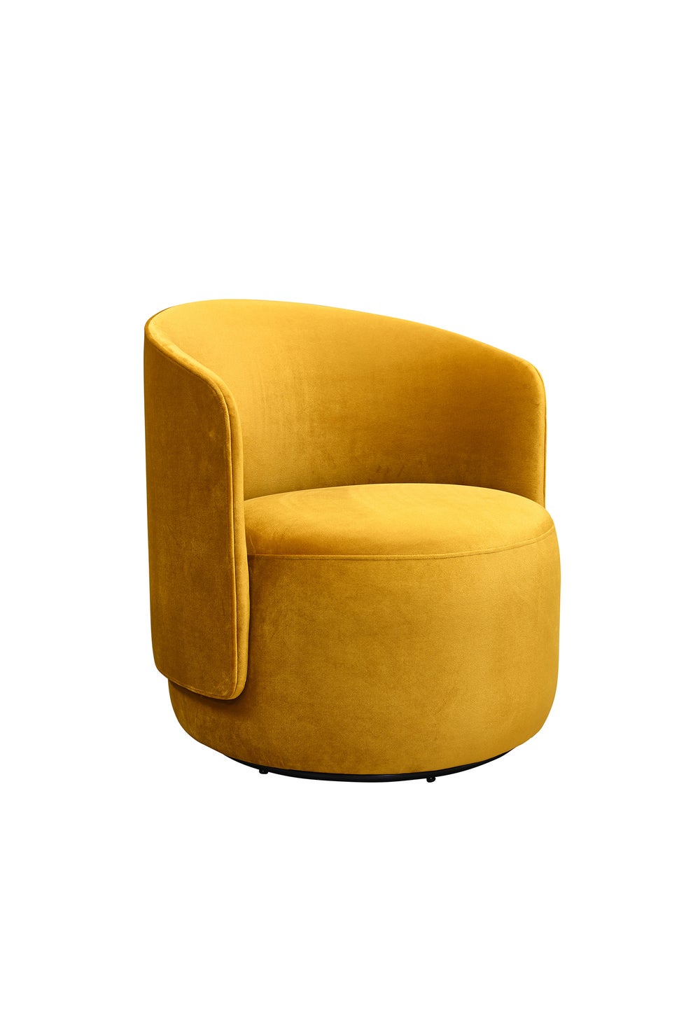 The Estella Swivel Chair - Velvet Mustard