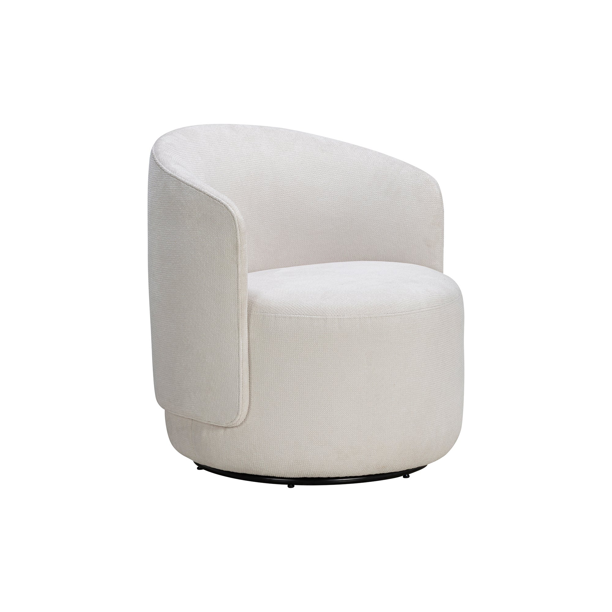 The Estella Swivel Chair - Soft Textured Ivory