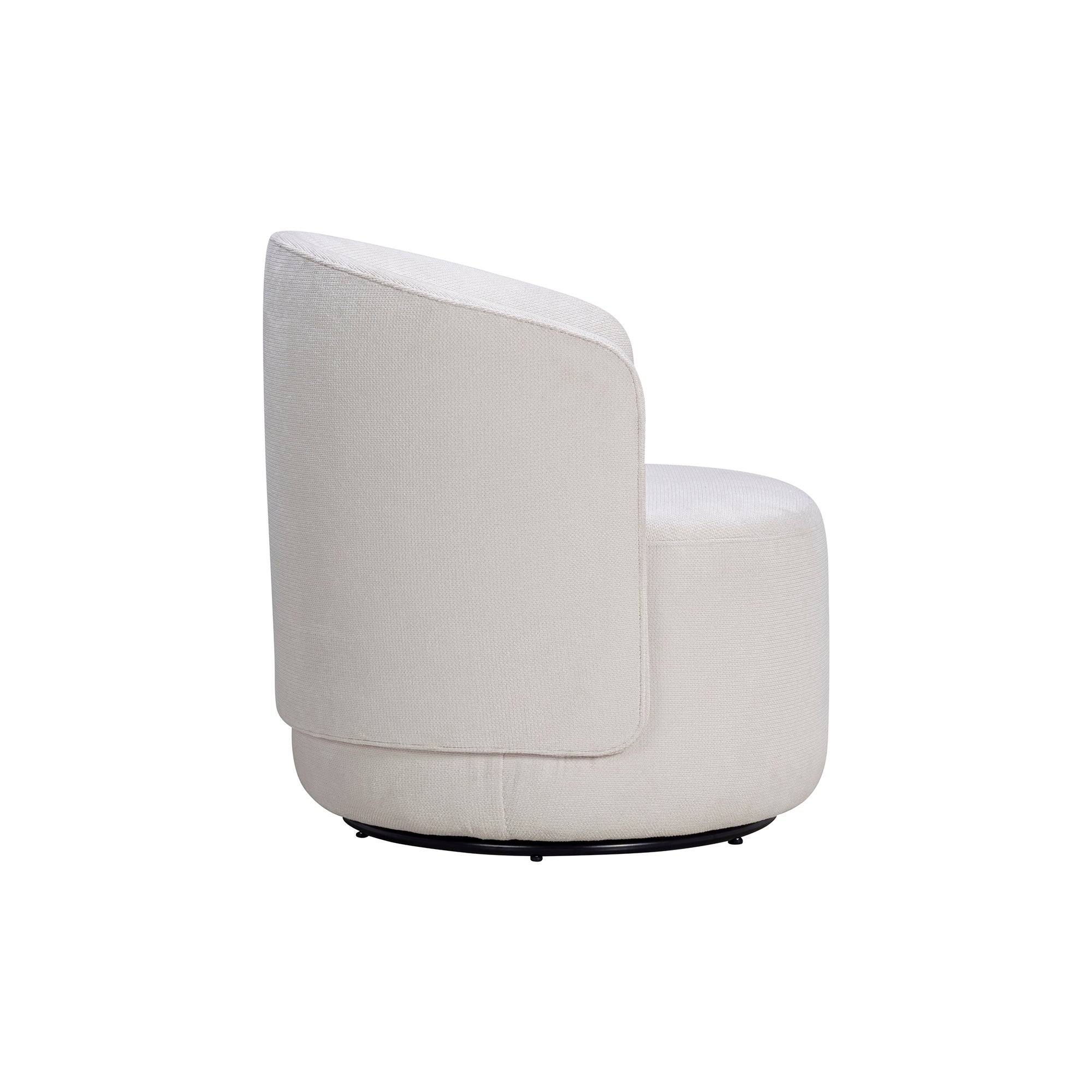 The Estella Swivel Chair - Soft Textured Ivory