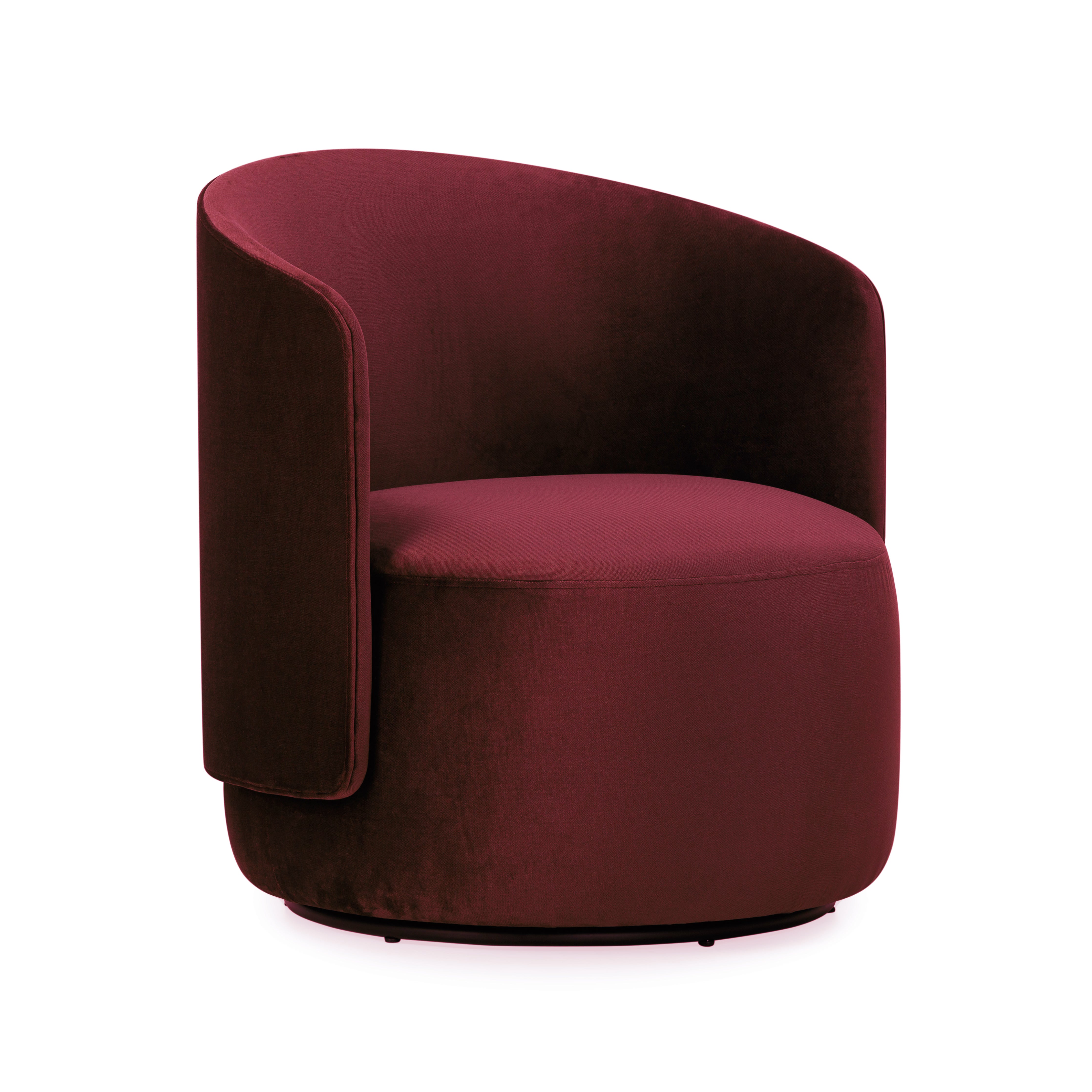 The Estella Swivel Chair - Velvet Plum