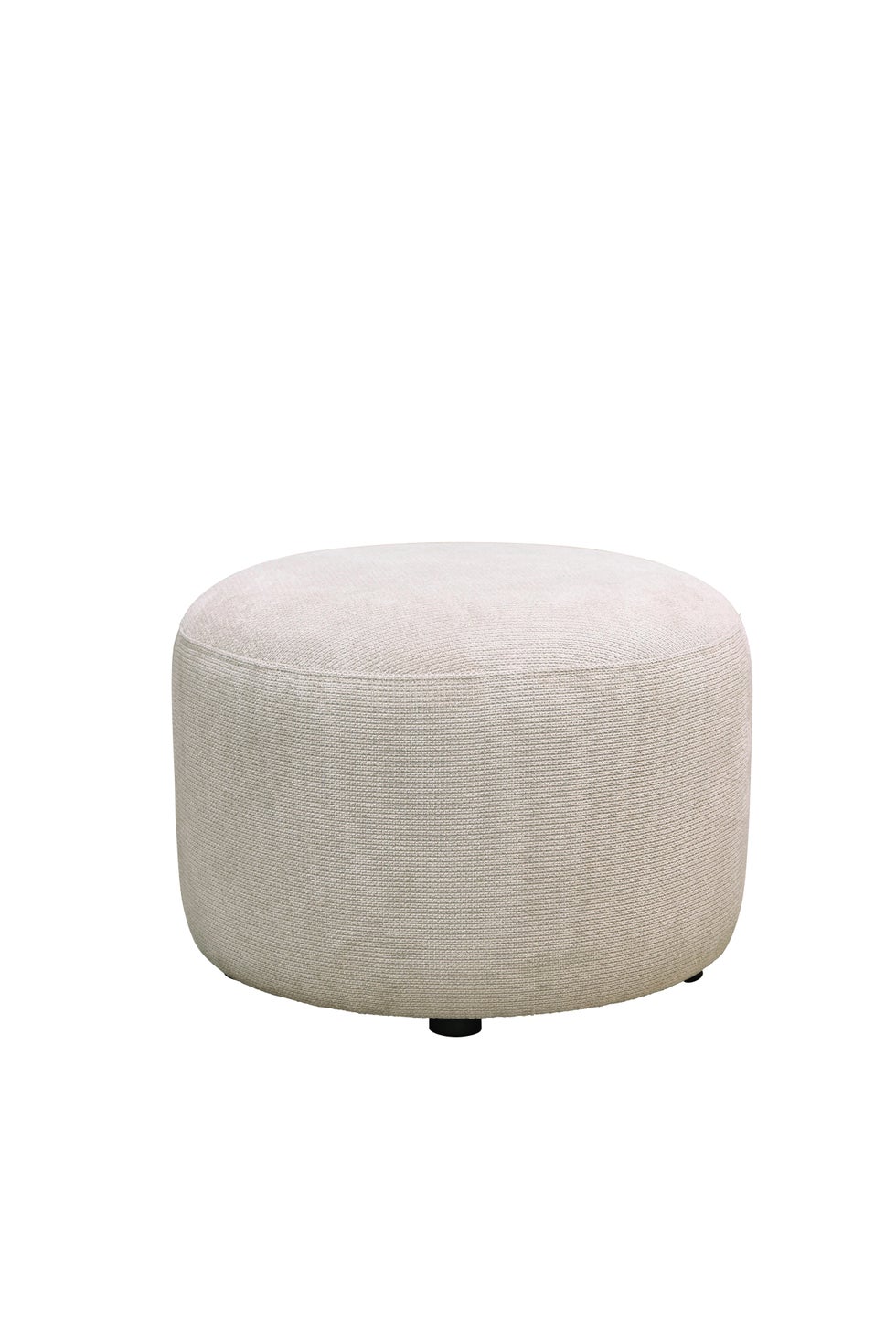 The Estella Ottoman - Soft Textured Taupe