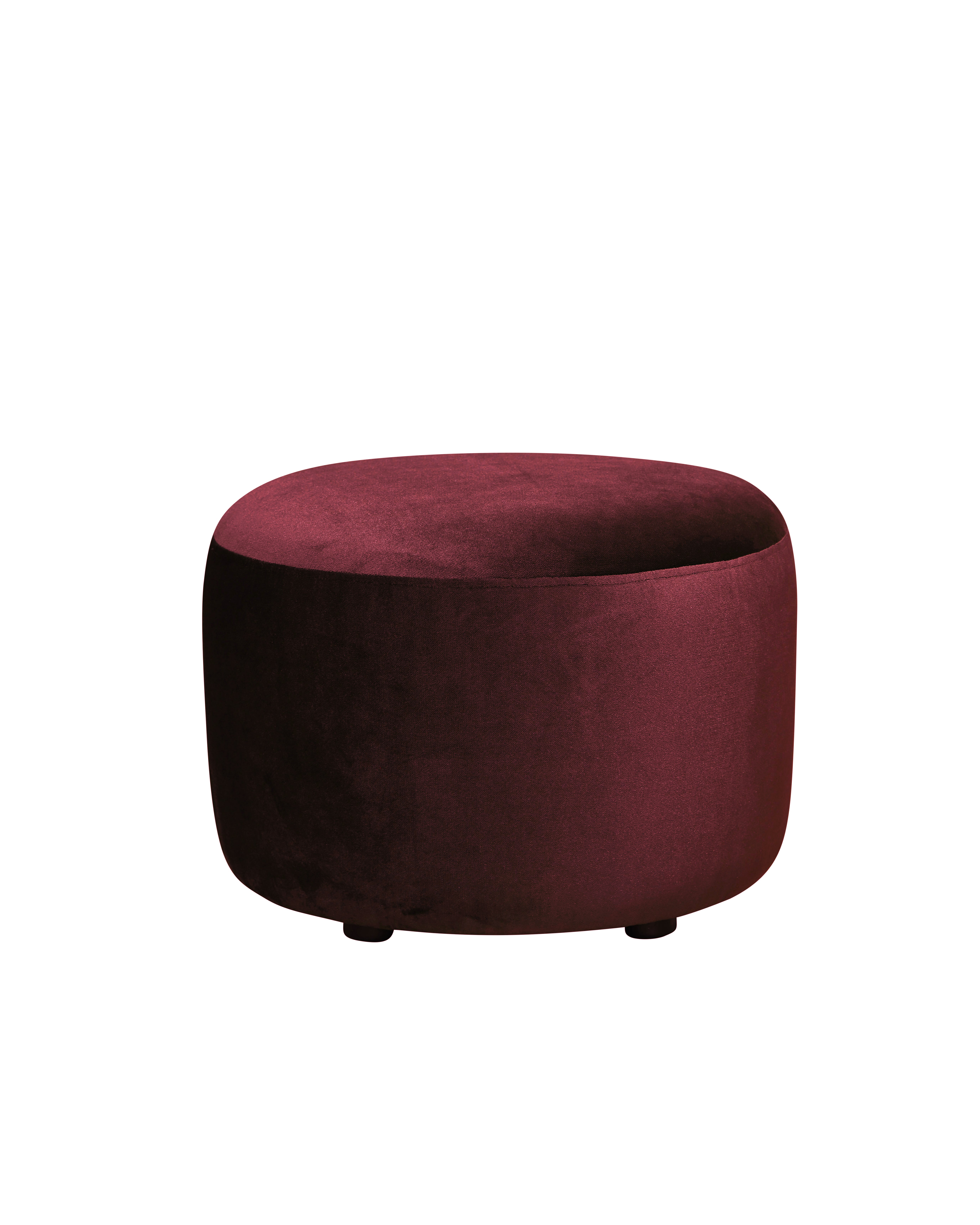 The Estella Ottoman - Velvet Plum