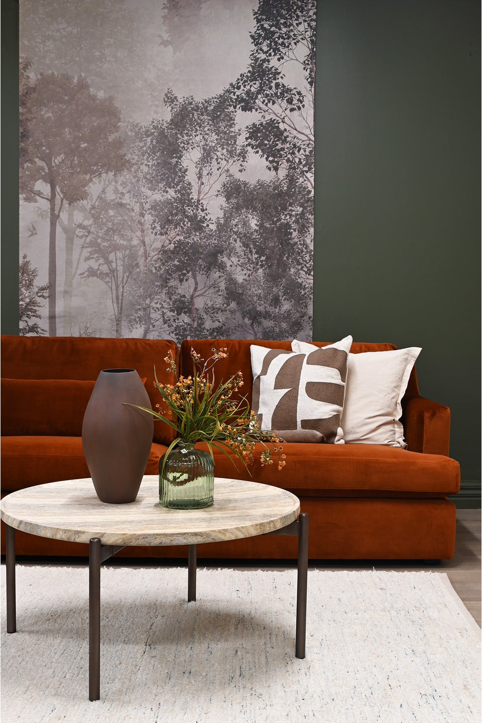 The Rhys Sofa - Velvet Gingerbread