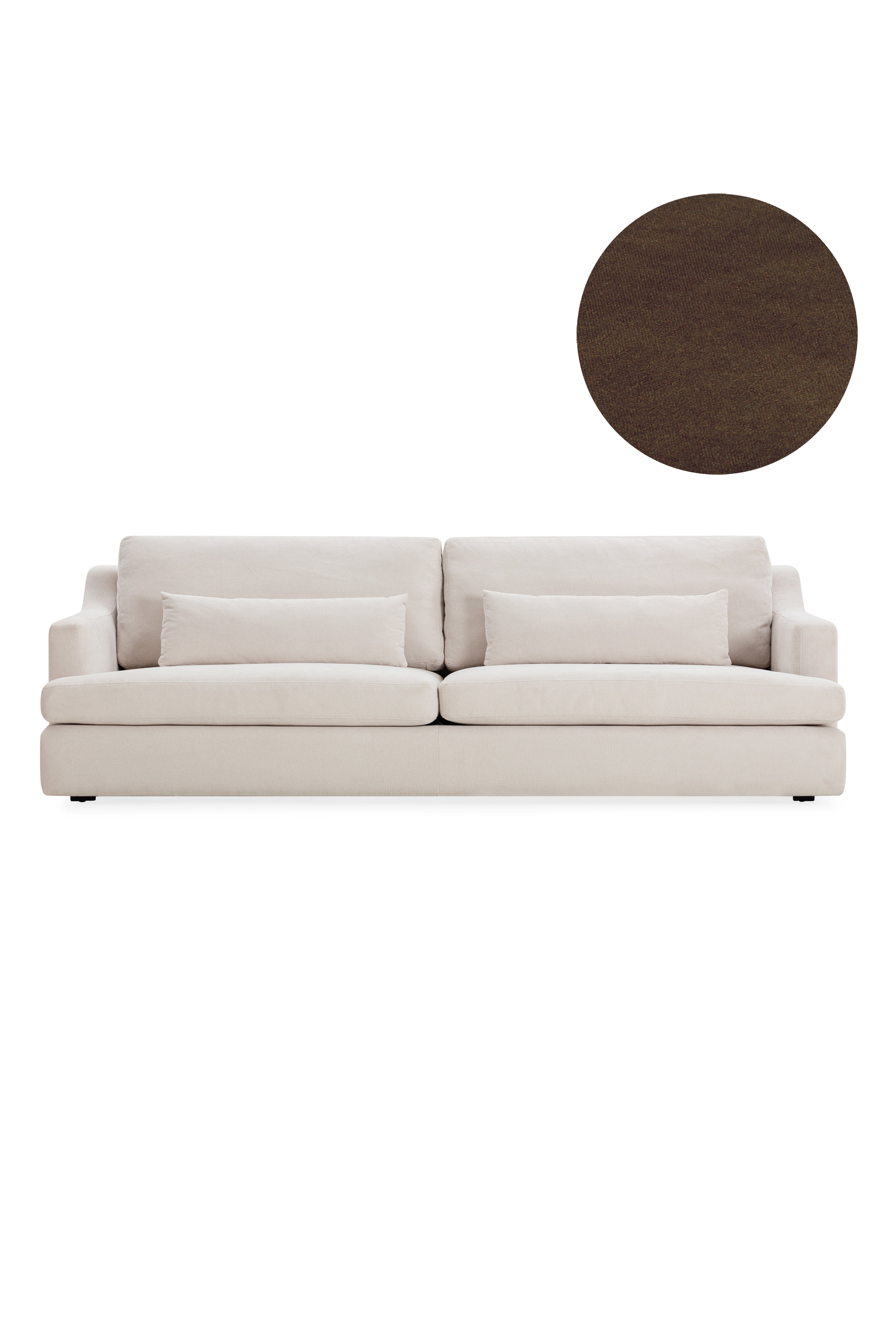 The Rhys 3-Seater Sofa - Velvet Chocolate Brown