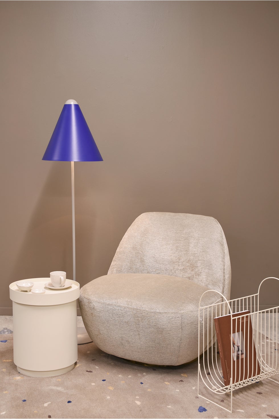 BAXTER Tobias Swivel Chair - Warm Grey