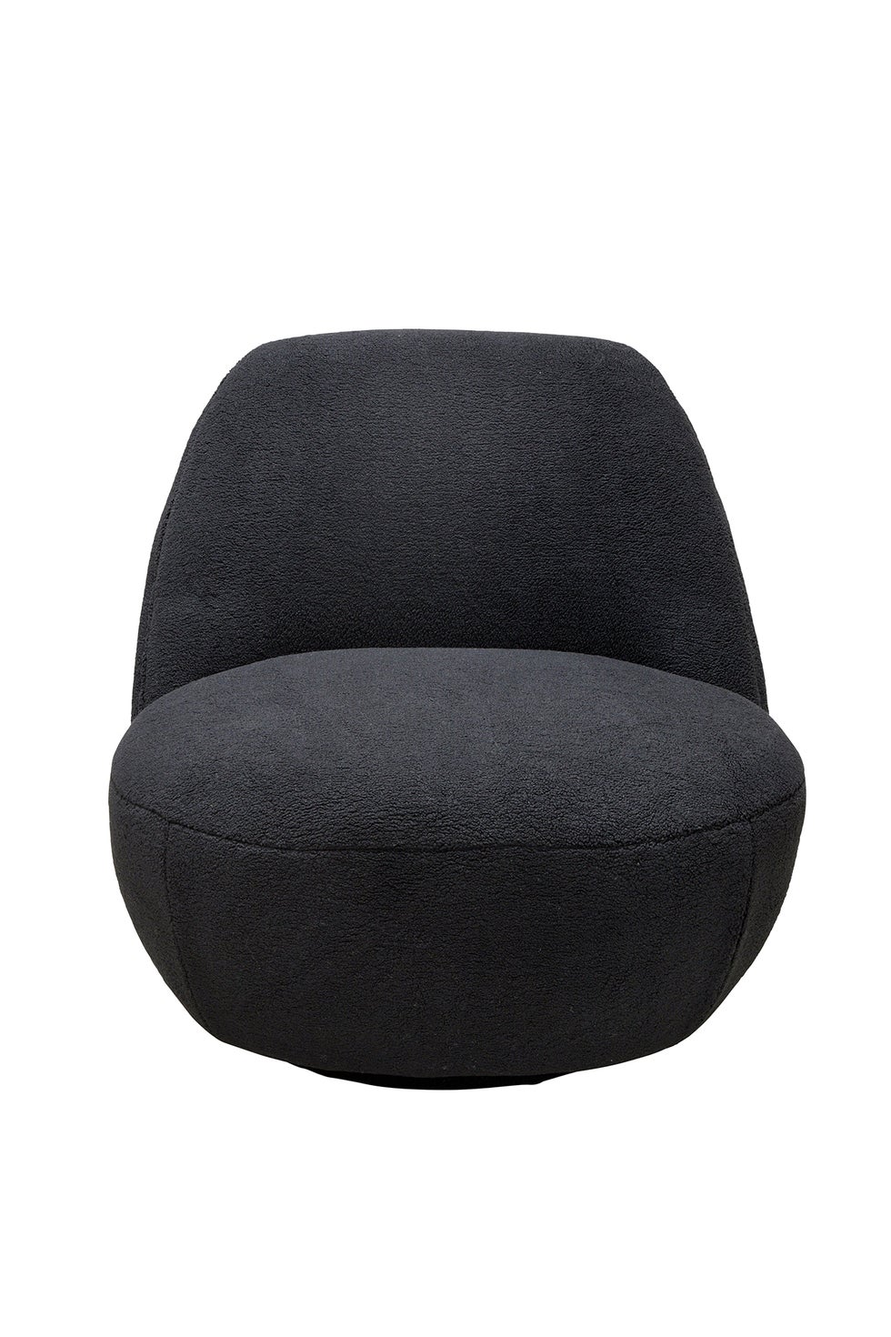 BAXTER Tobias Swivel Chair - Faux Shearling Black