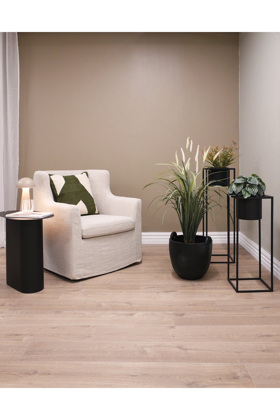 BAXTER Oscar Swivel Chair - Linen-Look Slipcover Taupe*