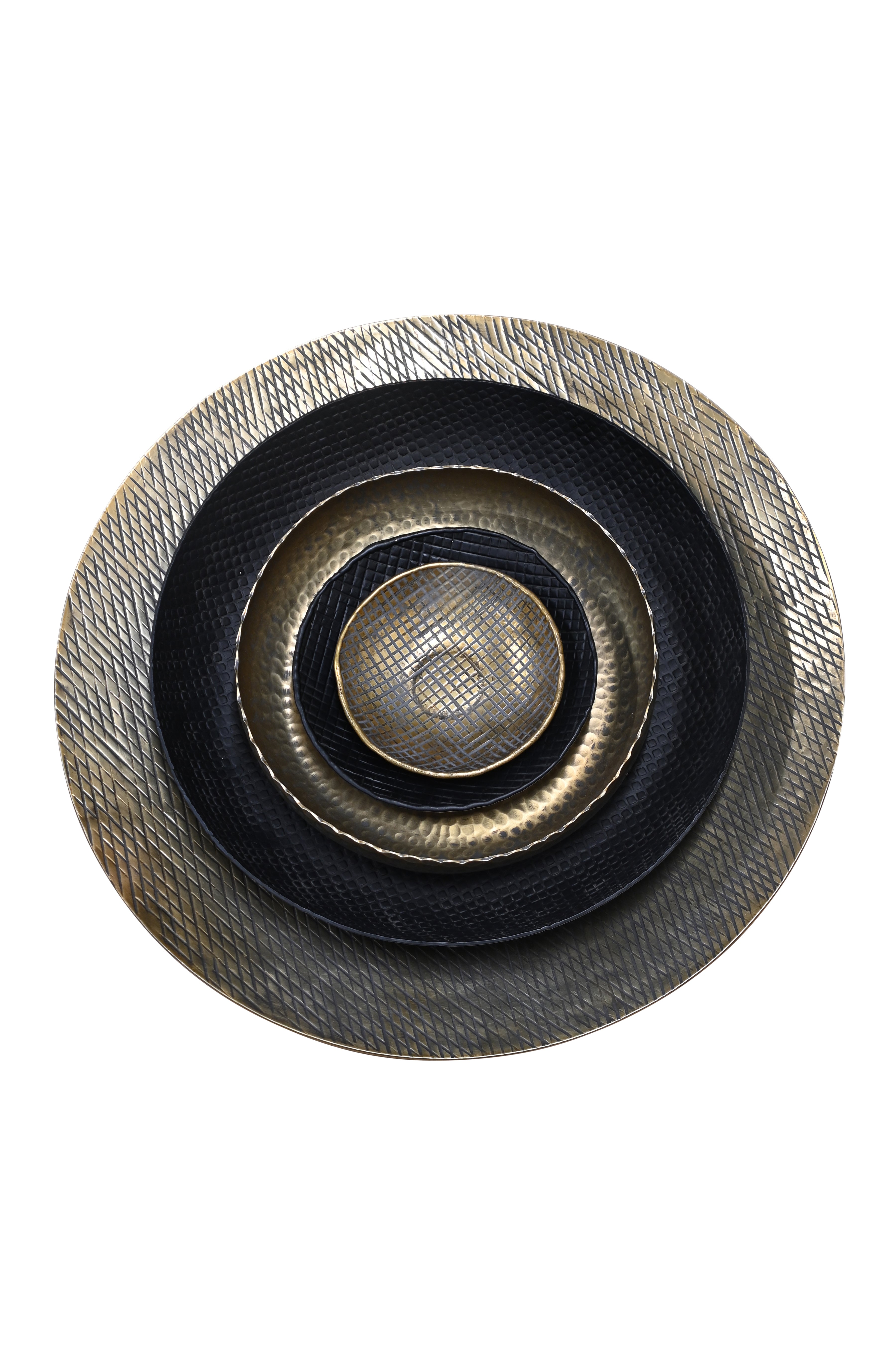 ANKARA Round Plate - Black