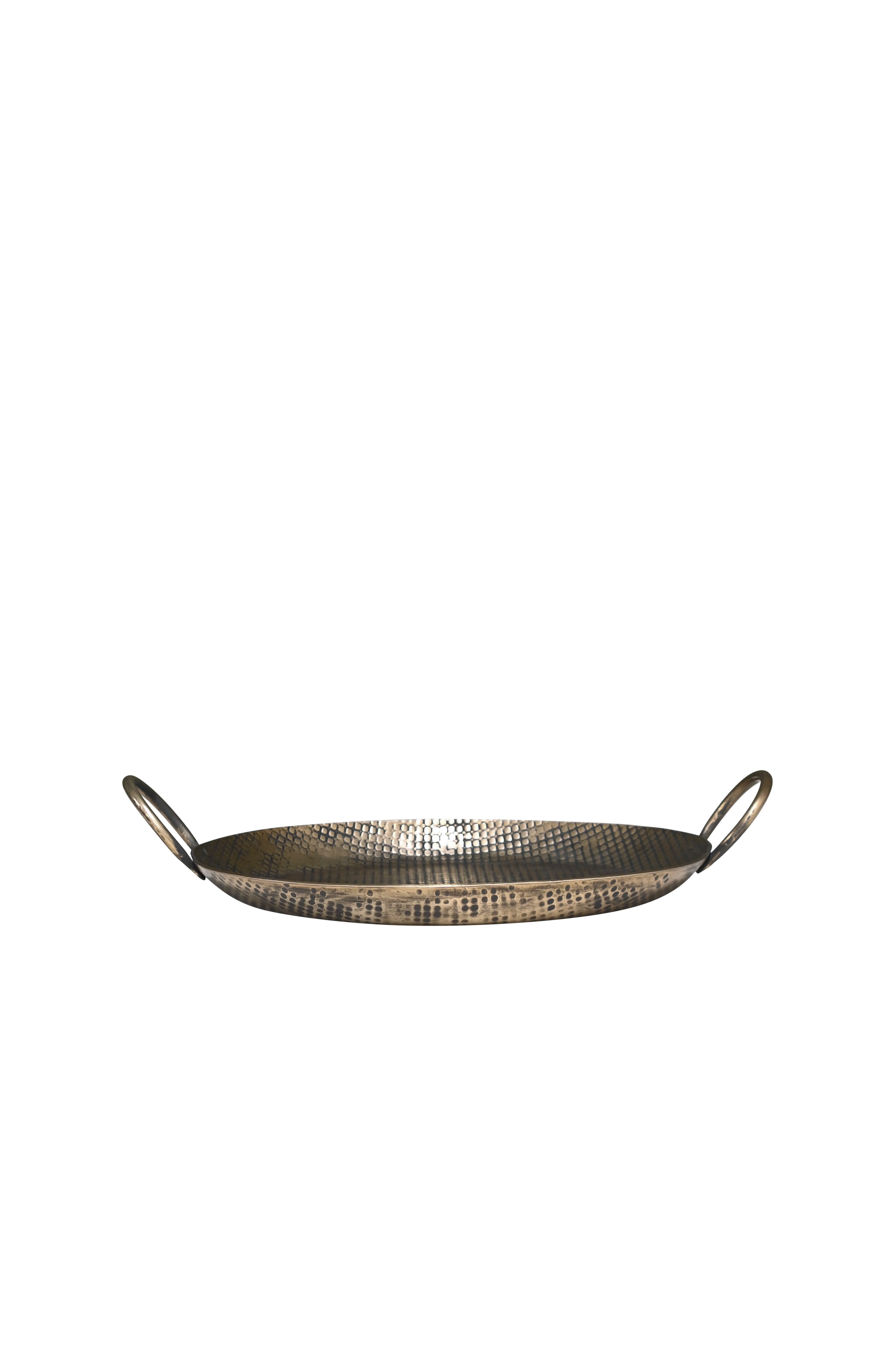 ANKARA Tray w/Handles - Vintage Brass Finish