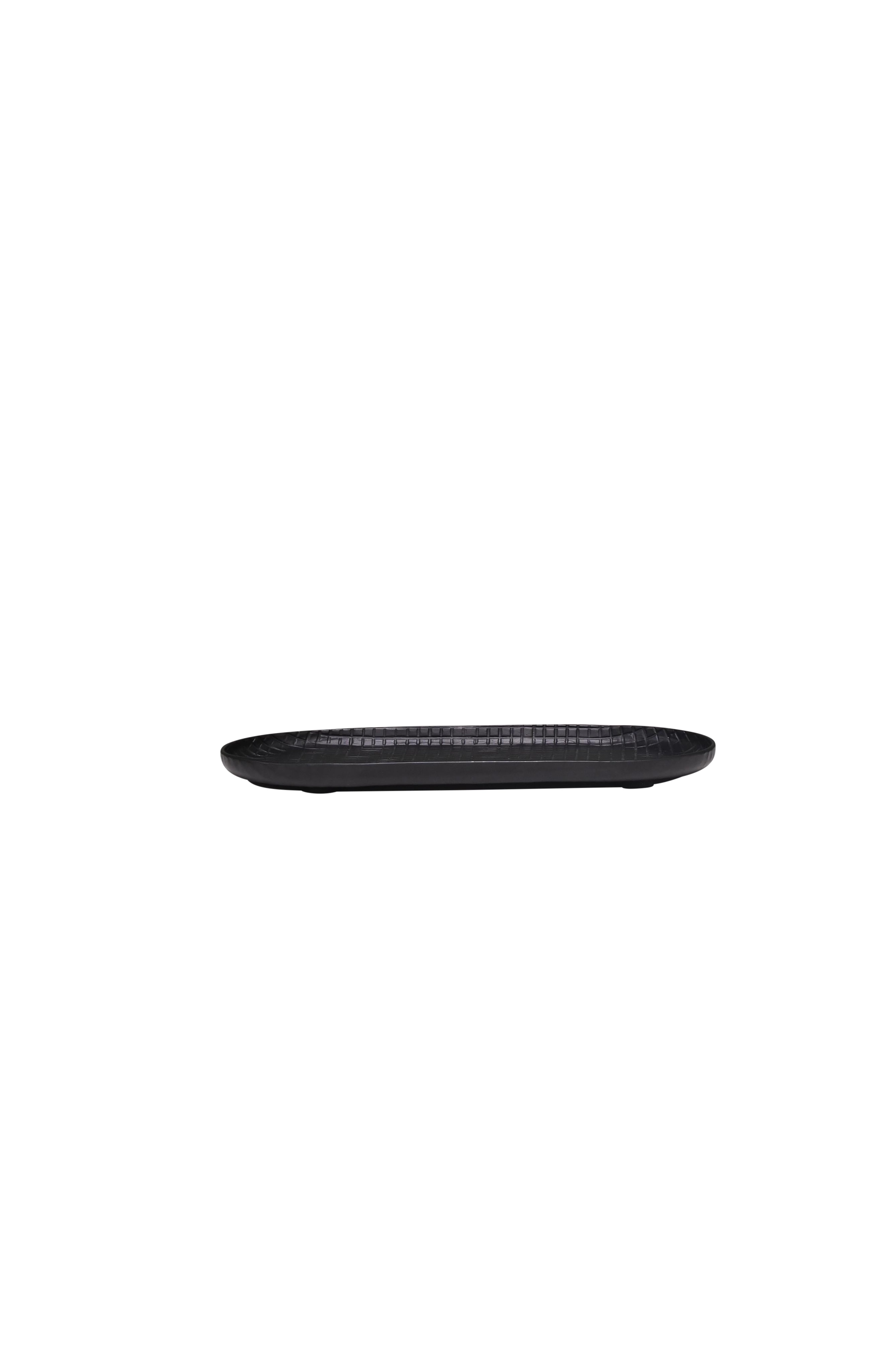 ANKARA Oval Small Tray - Black 
