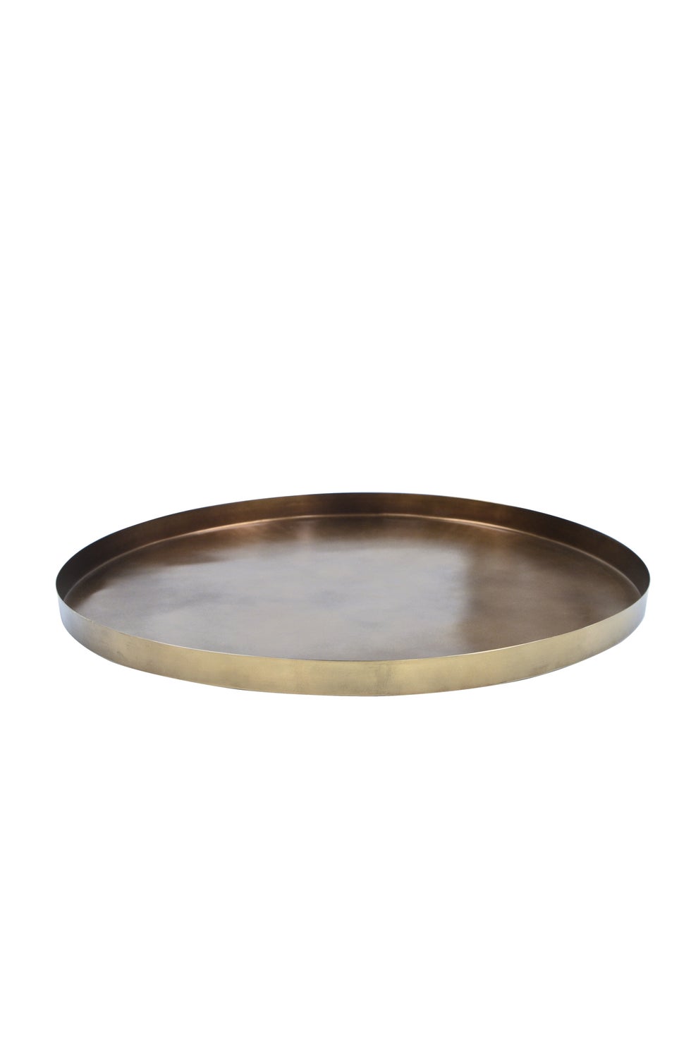 Elijah Round Tray - Brass Finish