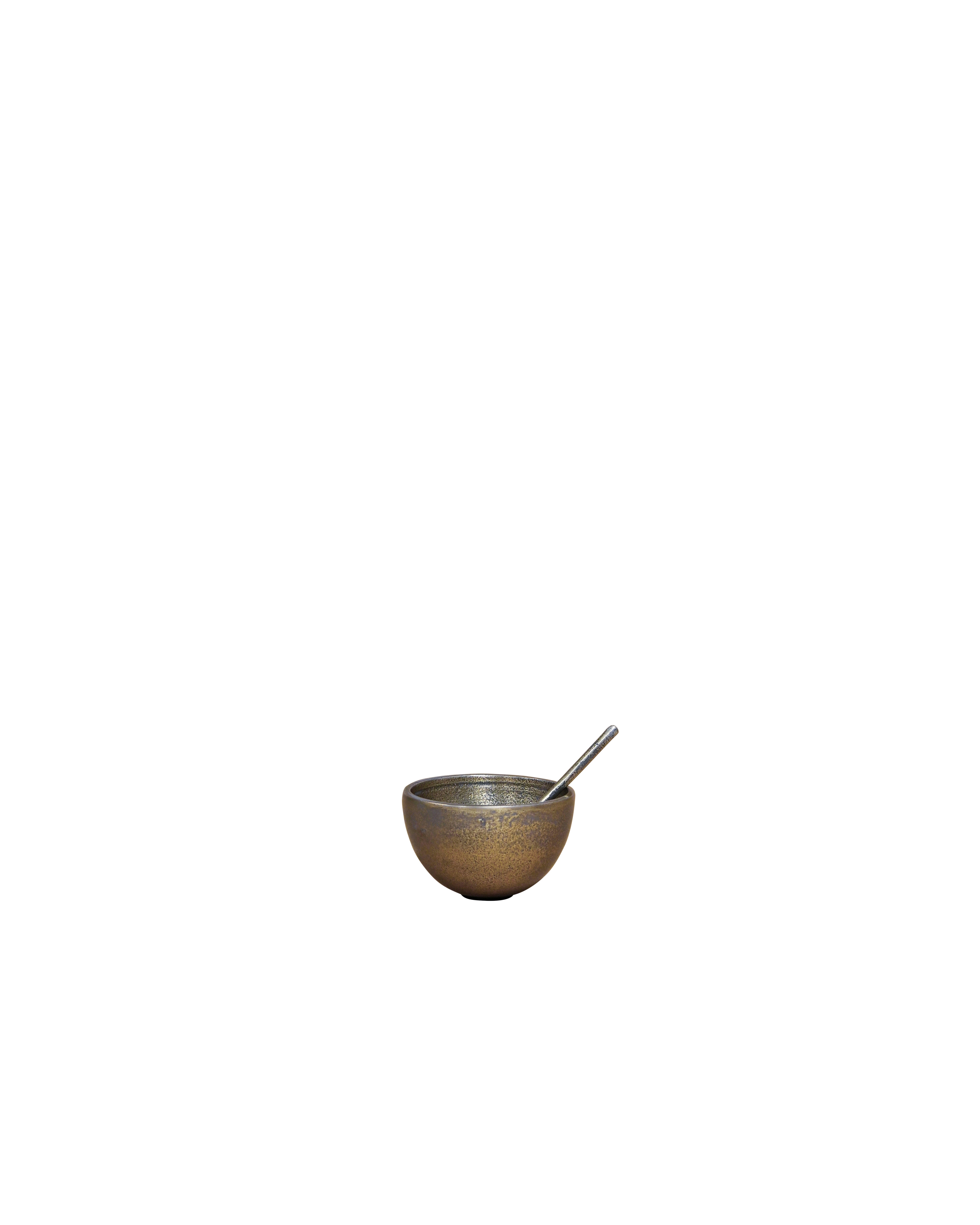 ANKARA Katori Bowl w/Spoon - Vintage Brass Finish