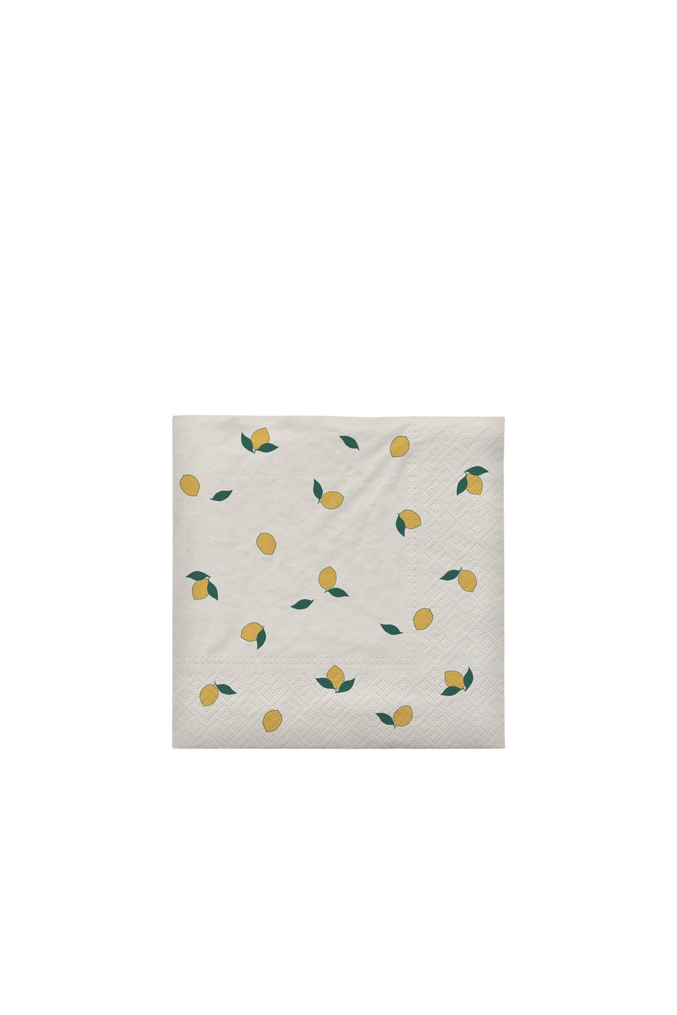 BROSTE Paper Napkin Lemon - Off White/Yellow