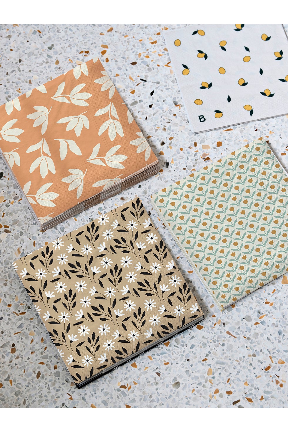 BROSTE Paper Napkin Tulip - Golden Yellow/Desert Sage*