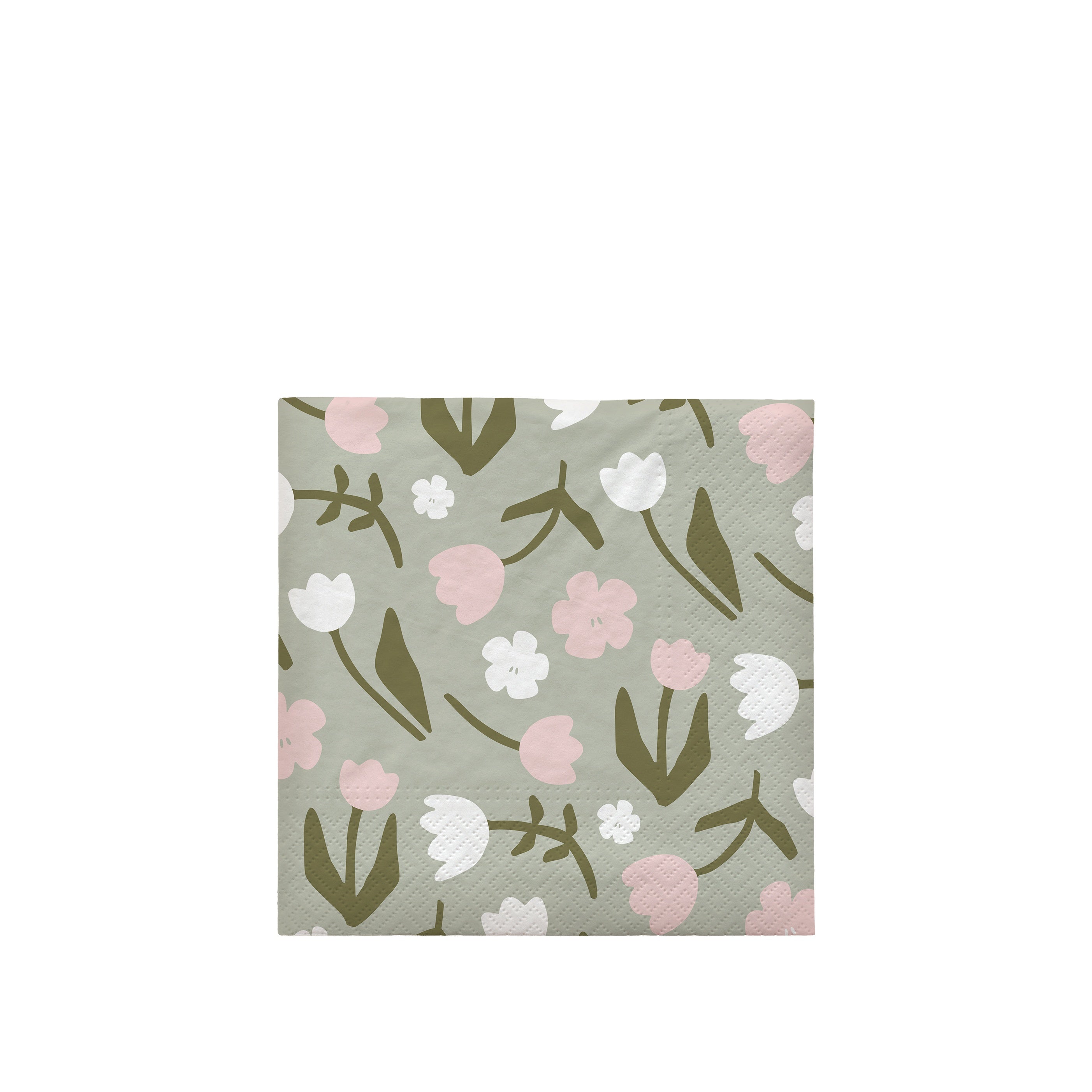 BROSTE Paper Napkin Rosita - Green/Light Pink