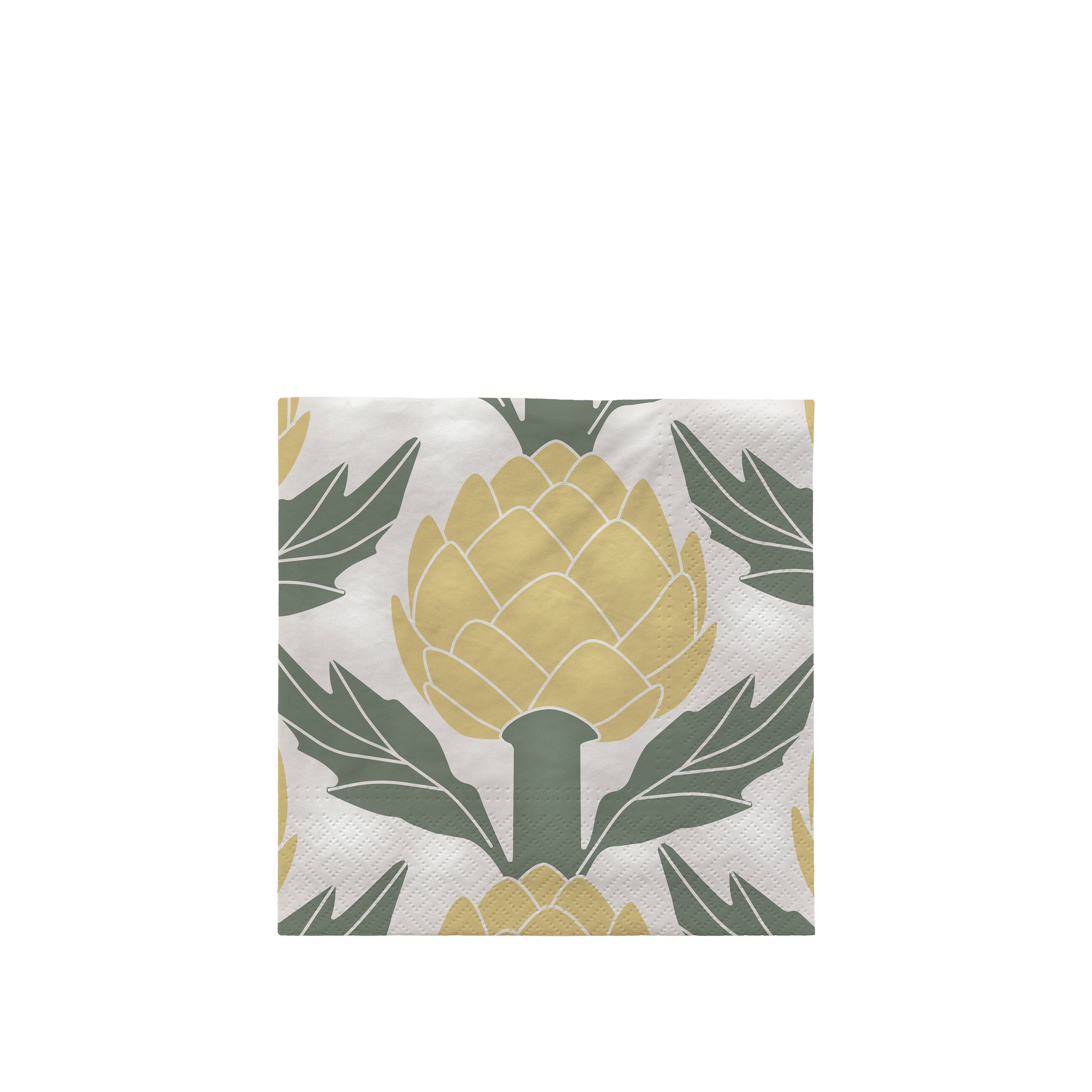 BROSTE Paper Napkin Artichoke - Agave Green/Butter Yellow