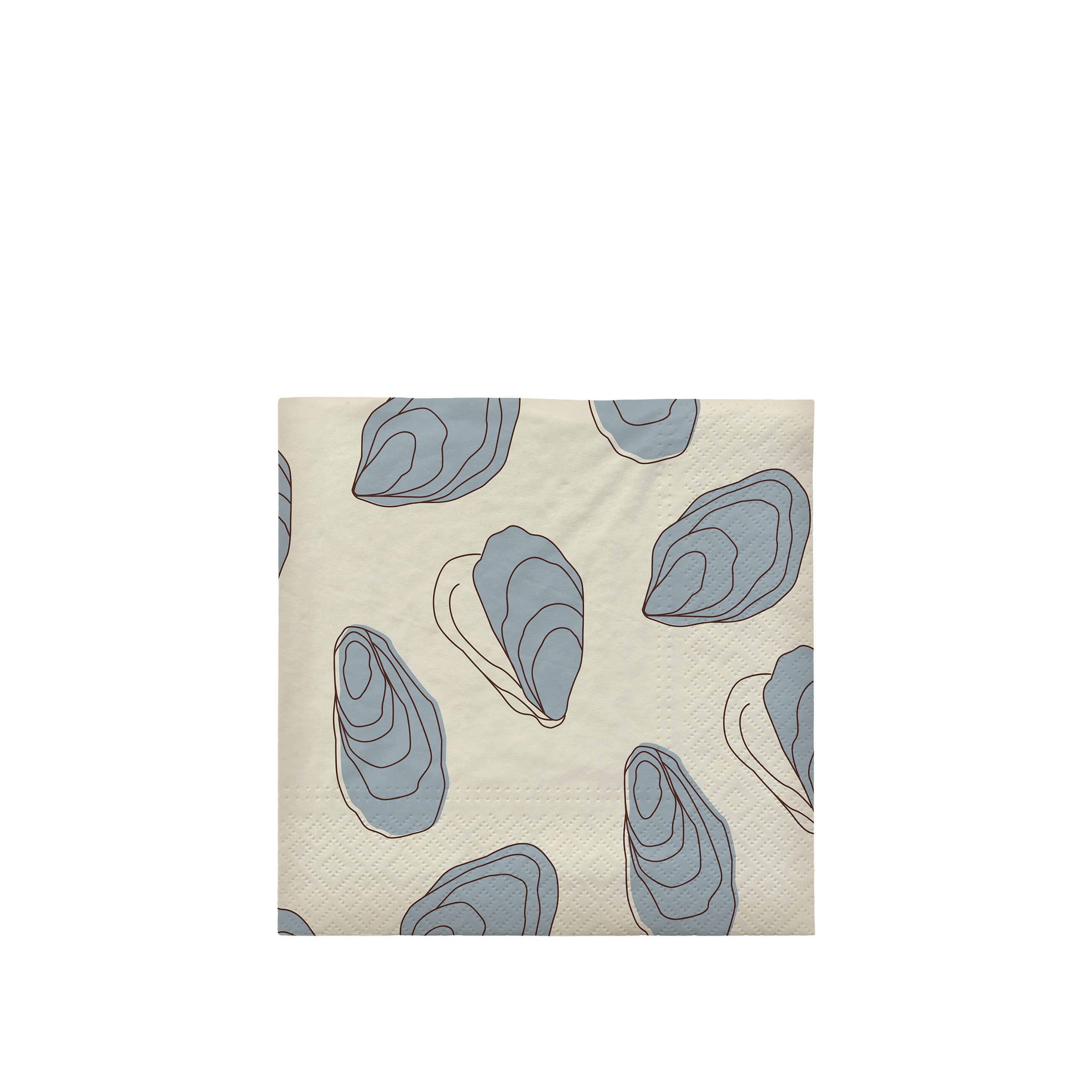 BROSTE Paper Napkin Oyster - Light Blue/Black