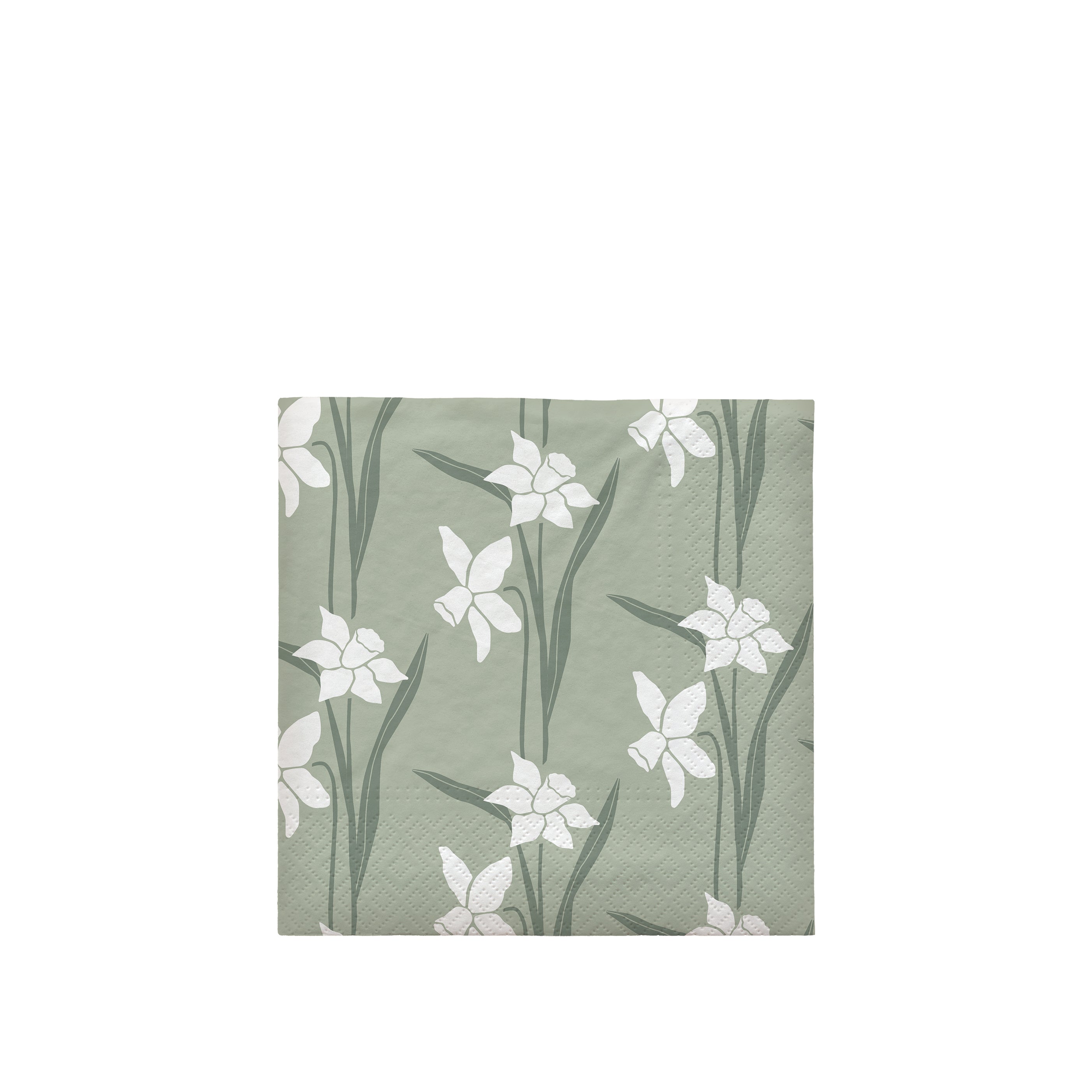 BROSTE Paper Napkin Daffodil - White/Green