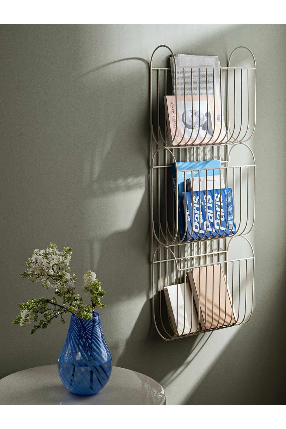 BROSTE Magazine Holder Maggie 3-Tier - Cream