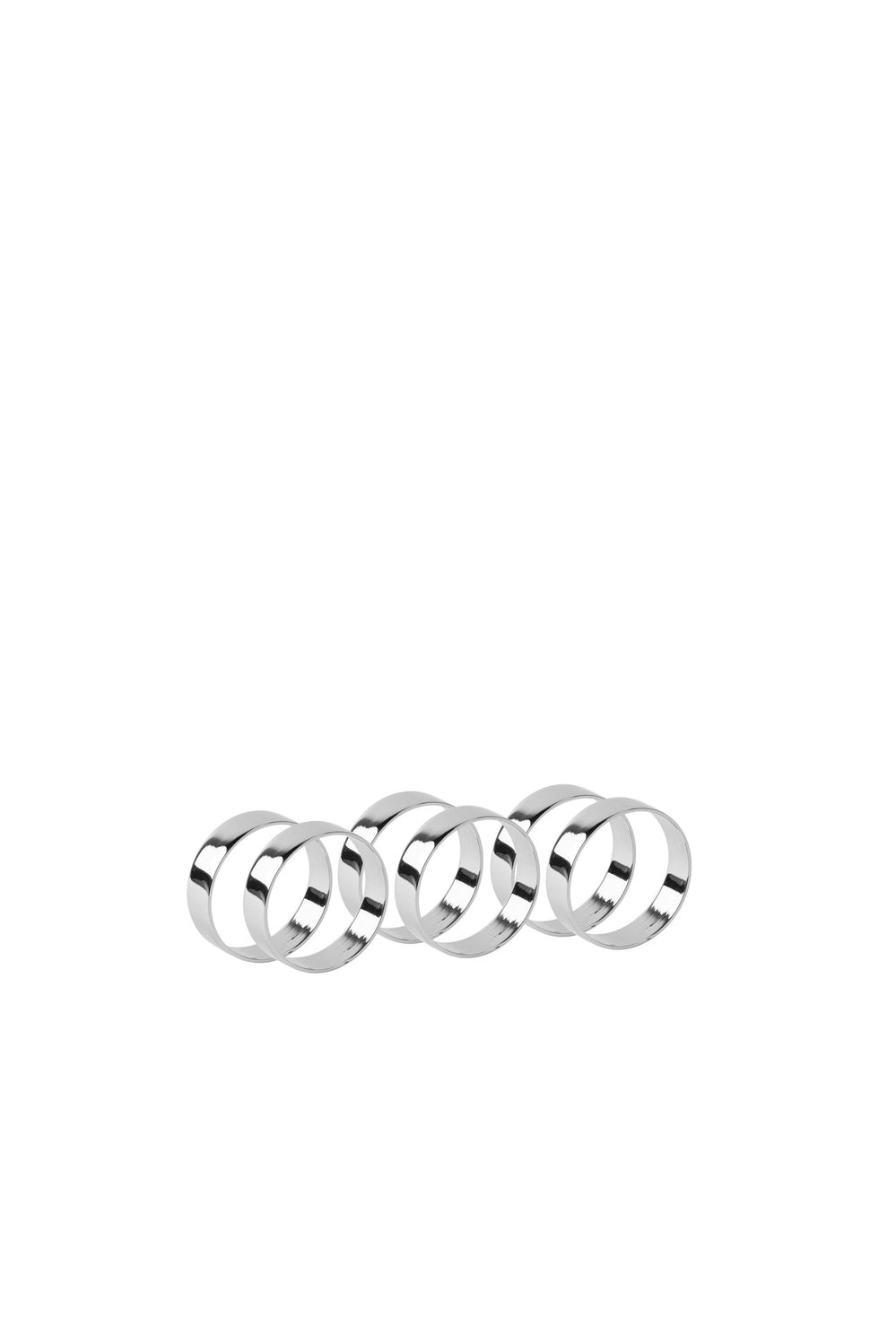 BROSTE Napkin Rings Ring S/6 - Silver Finish