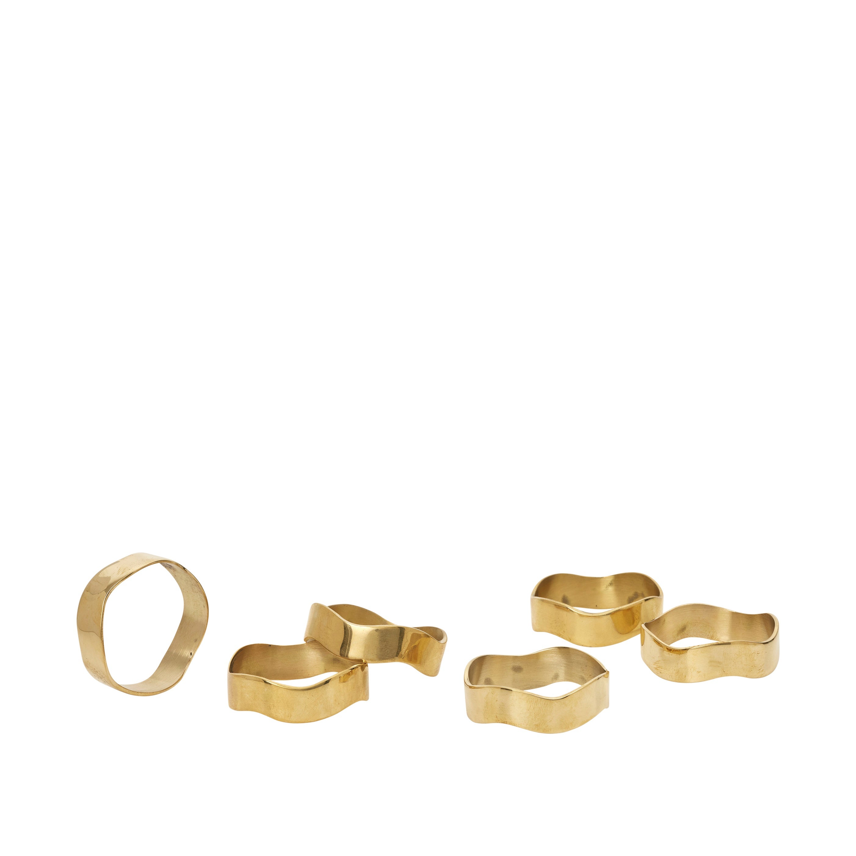BROSTE Napkin Ring Zina S/6 - Brass Finish