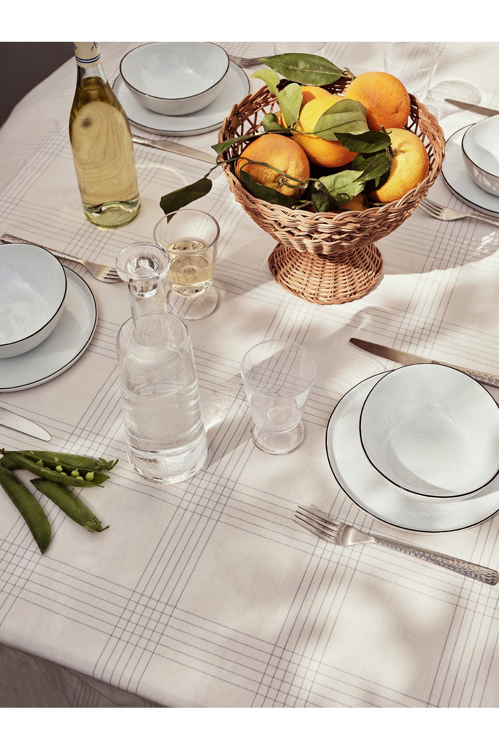 BROSTE Tablecloth Alice - Black/Natural 160*300