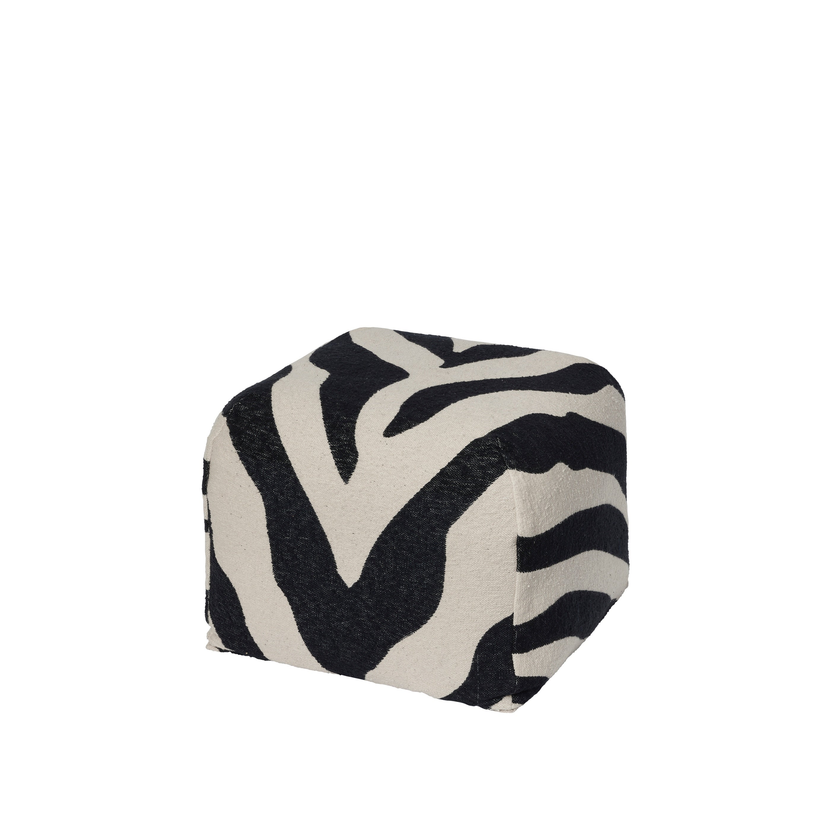 BROSTE Pouf Zebra - Black/Light Beige
