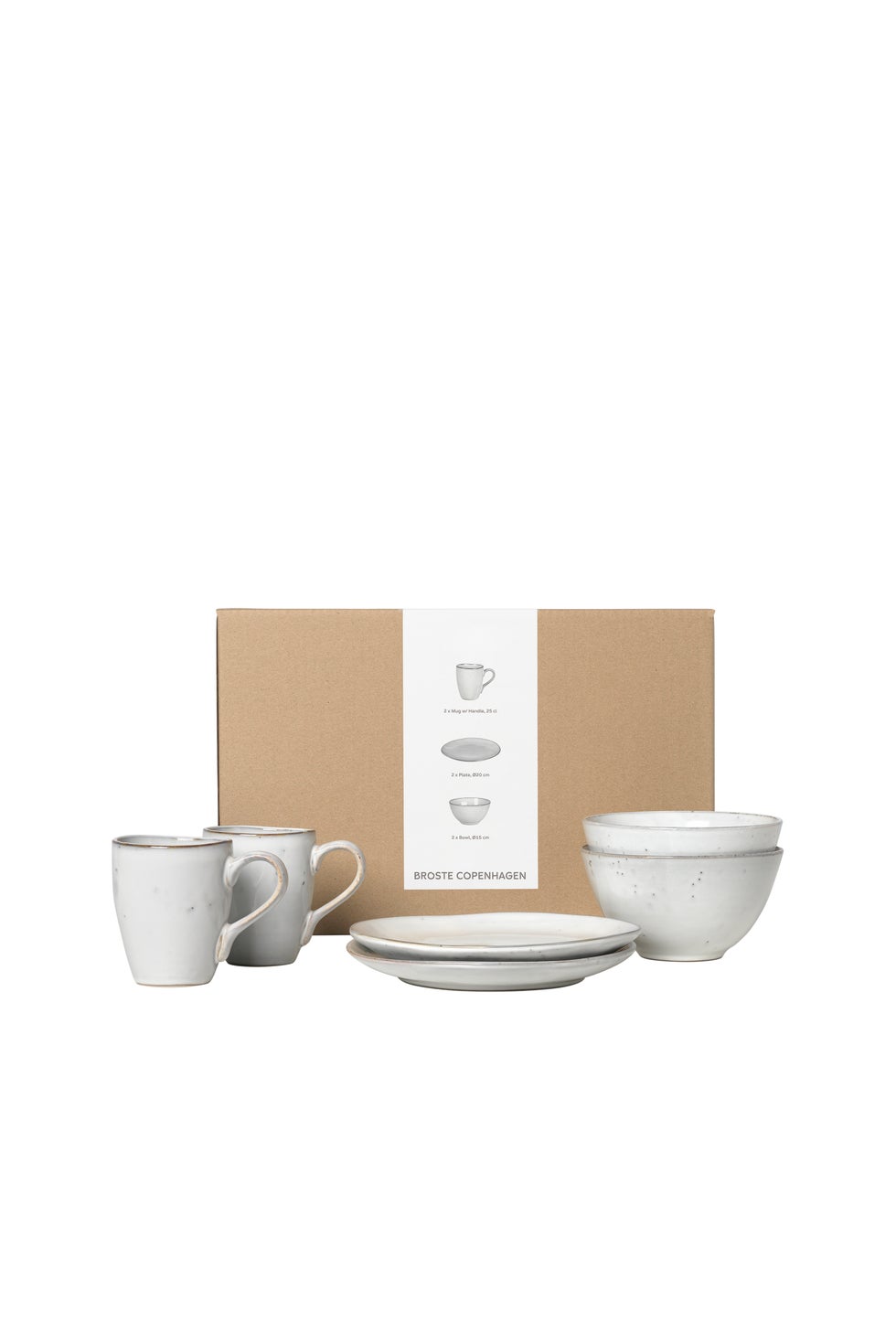 BROSTE Nordic Sand Breakfast Set for 2