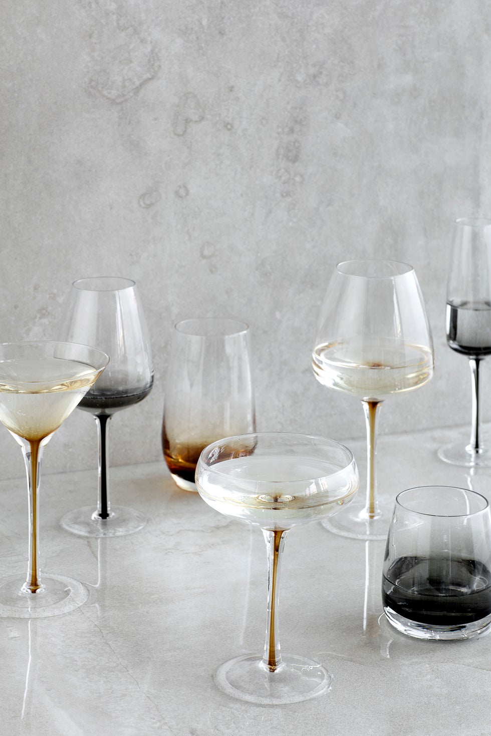 BROSTE Smoke Champagne Glass