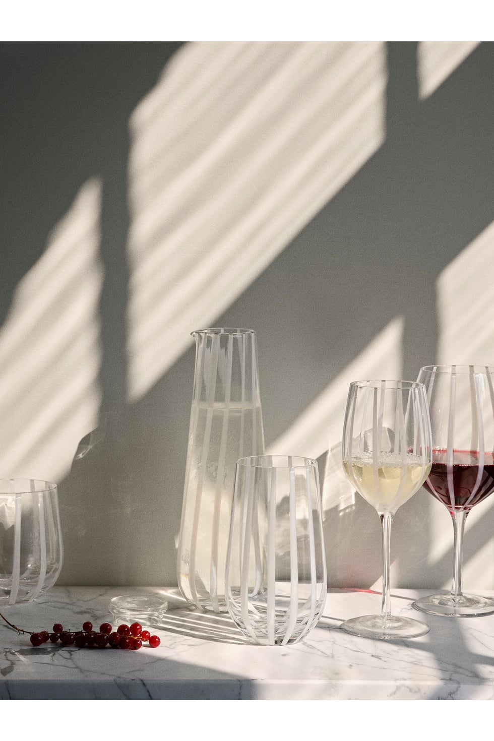 BROSTE Stripe Red Wine Glass