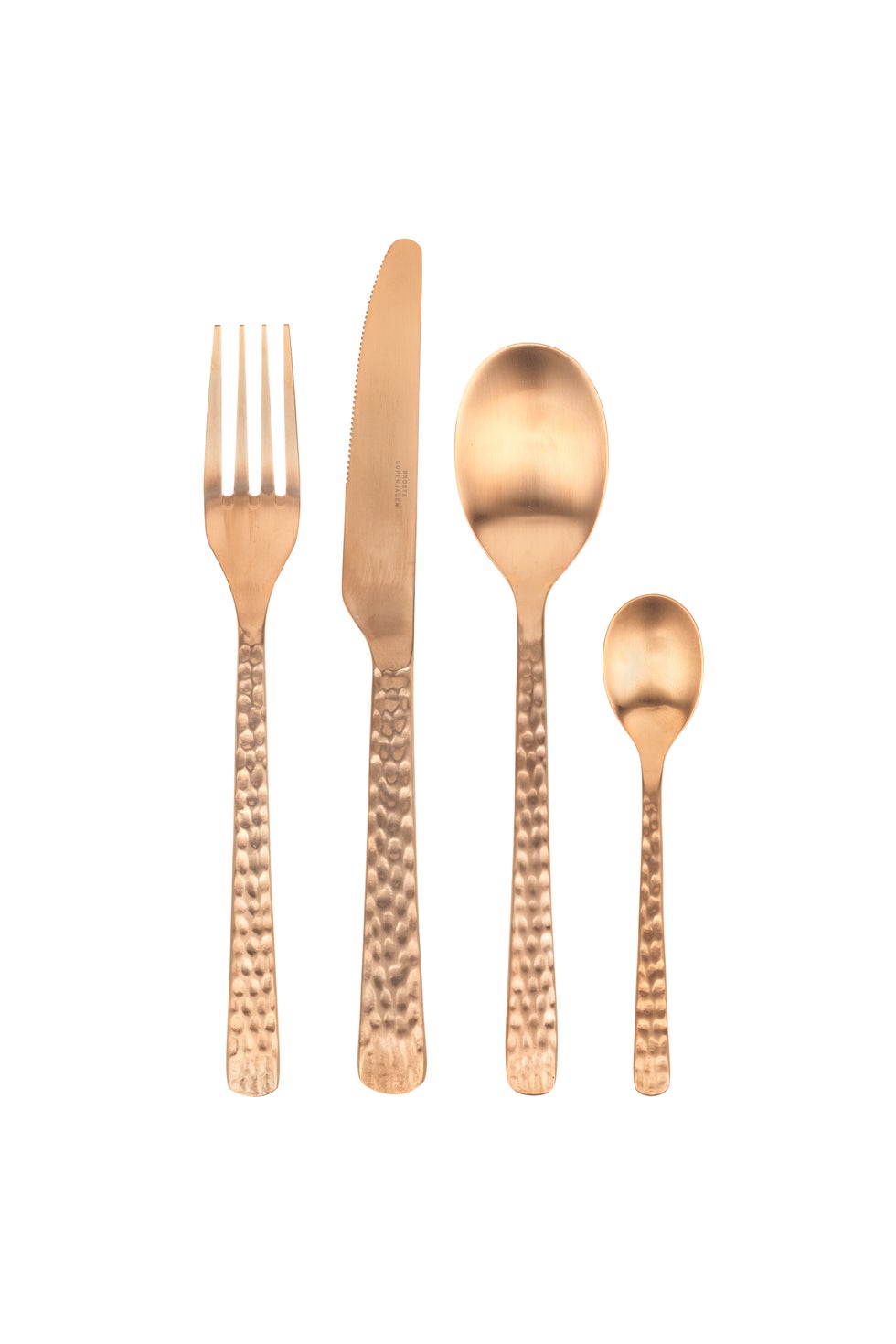 BROSTE Cutlery Hune Hammered Set S/16 Copper*