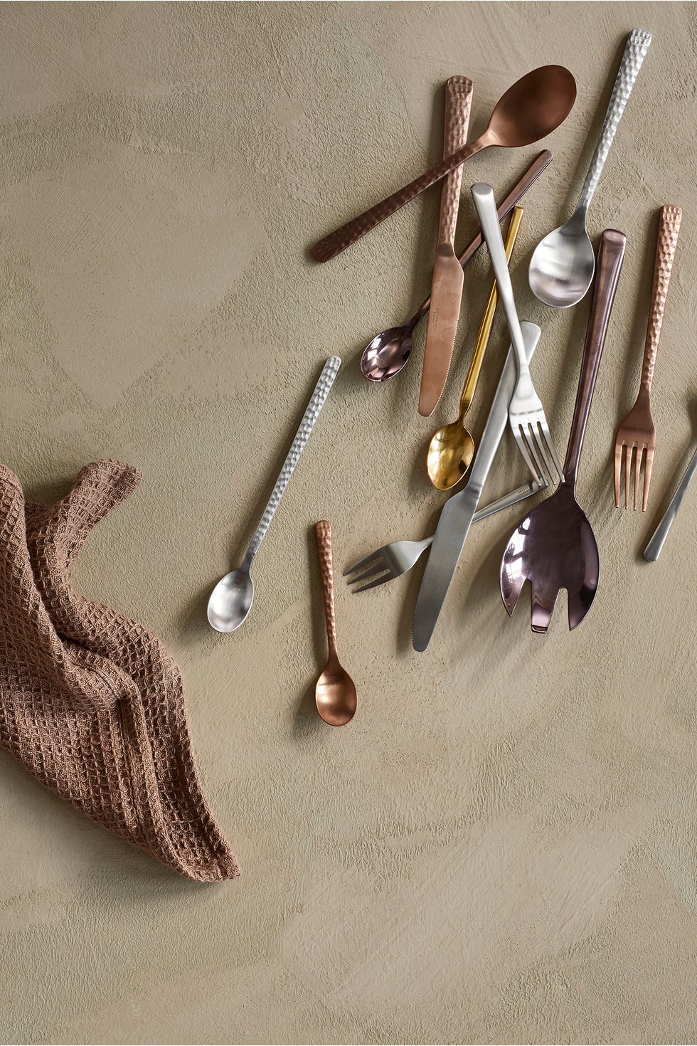 BROSTE Cutlery Hune Hammered Set S/16 Copper*