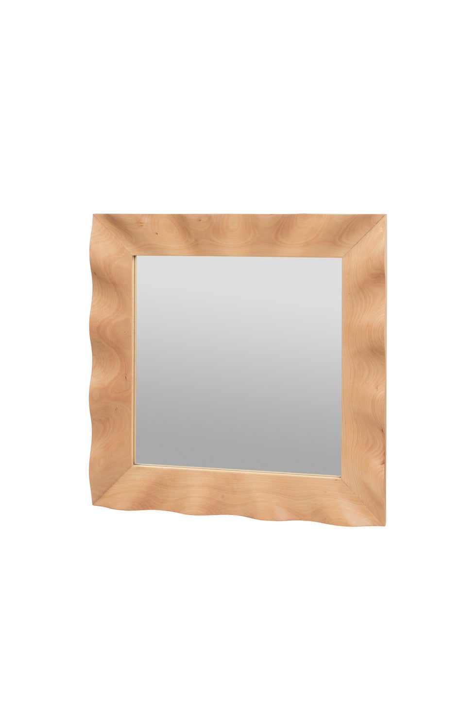 BROSTE Mirror Wavy Beech Wood Natural